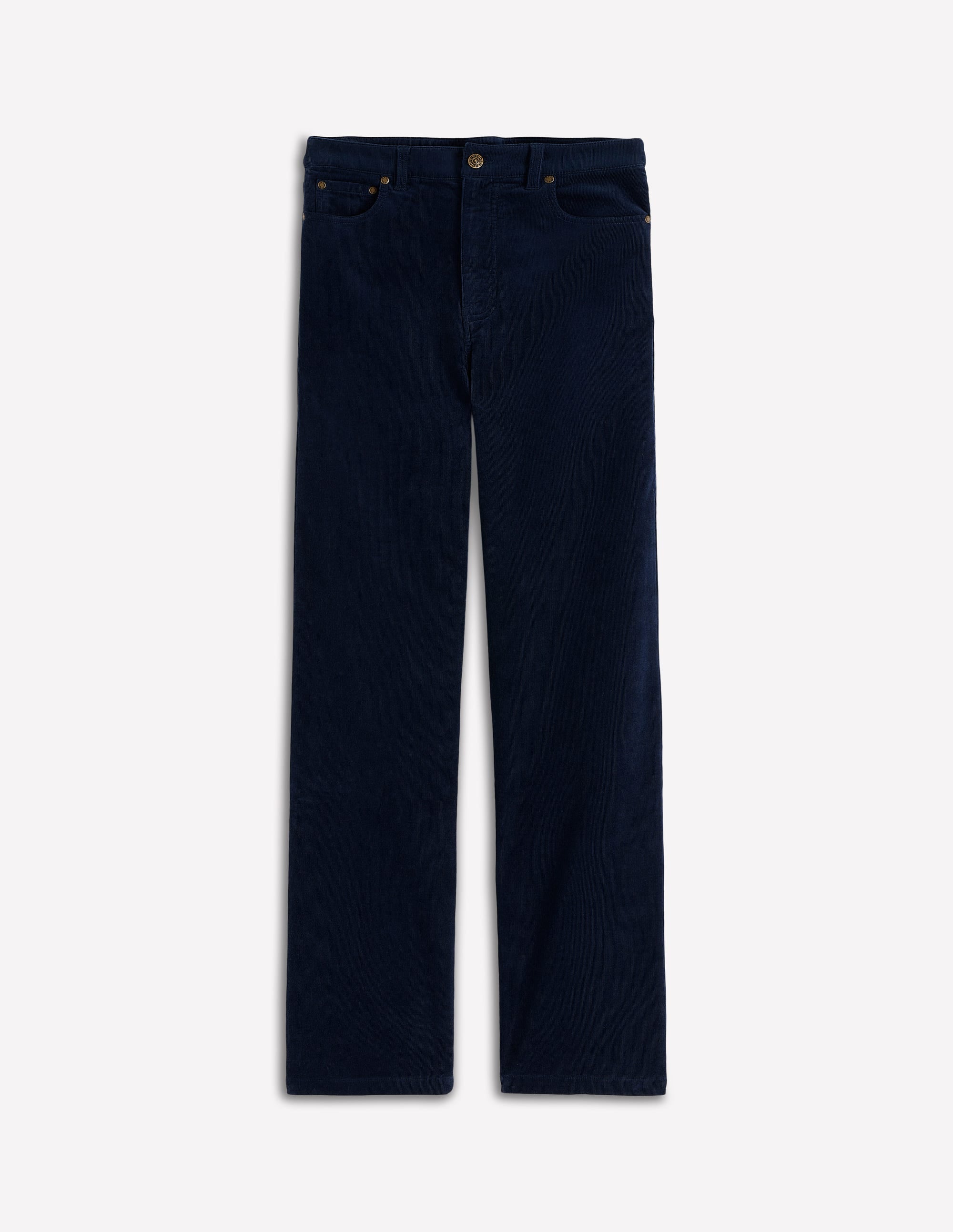 High Rise Cord Column Jeans-Navy - Image 5