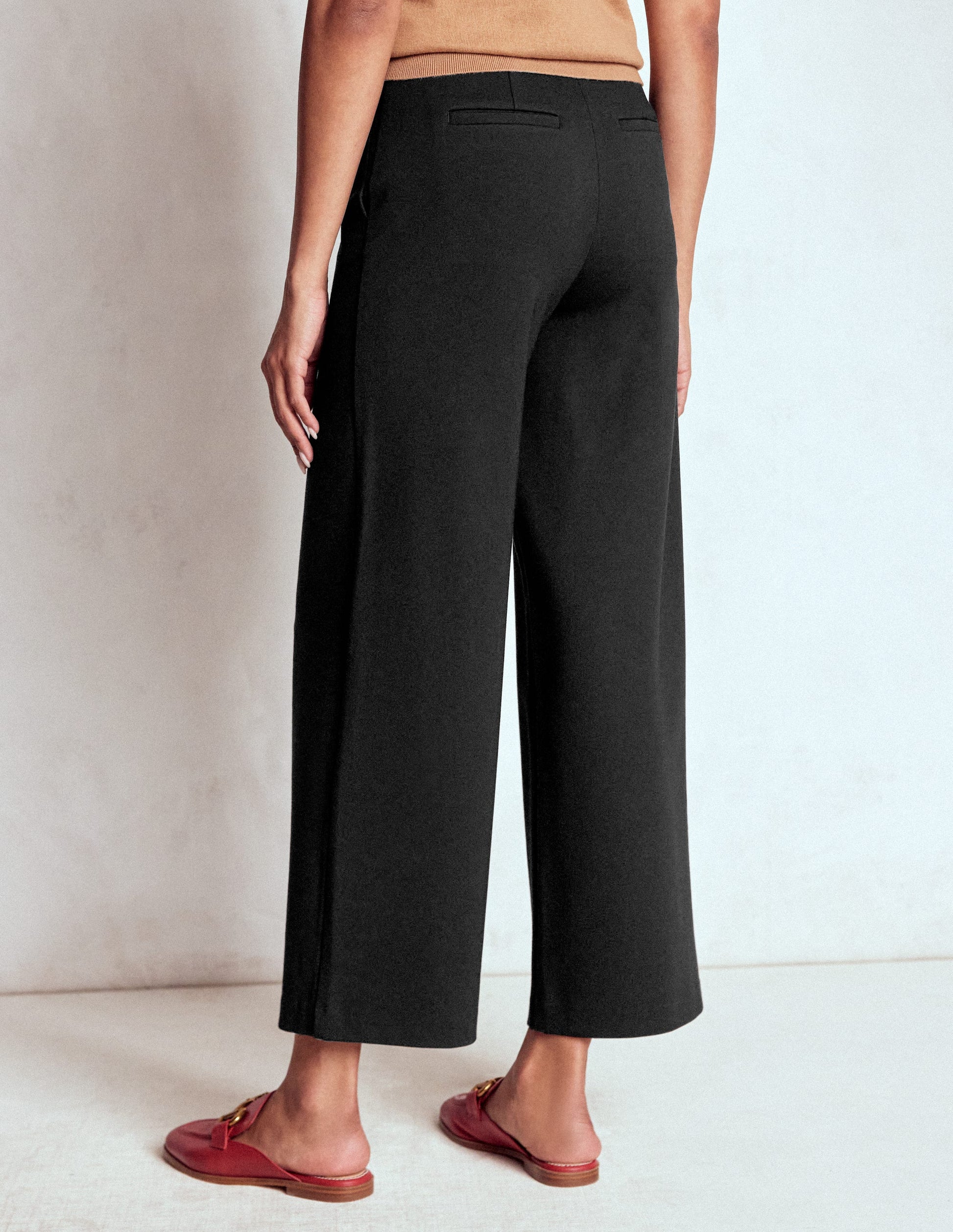 Belgravia Ponte Crop Trousers-BLACK-3