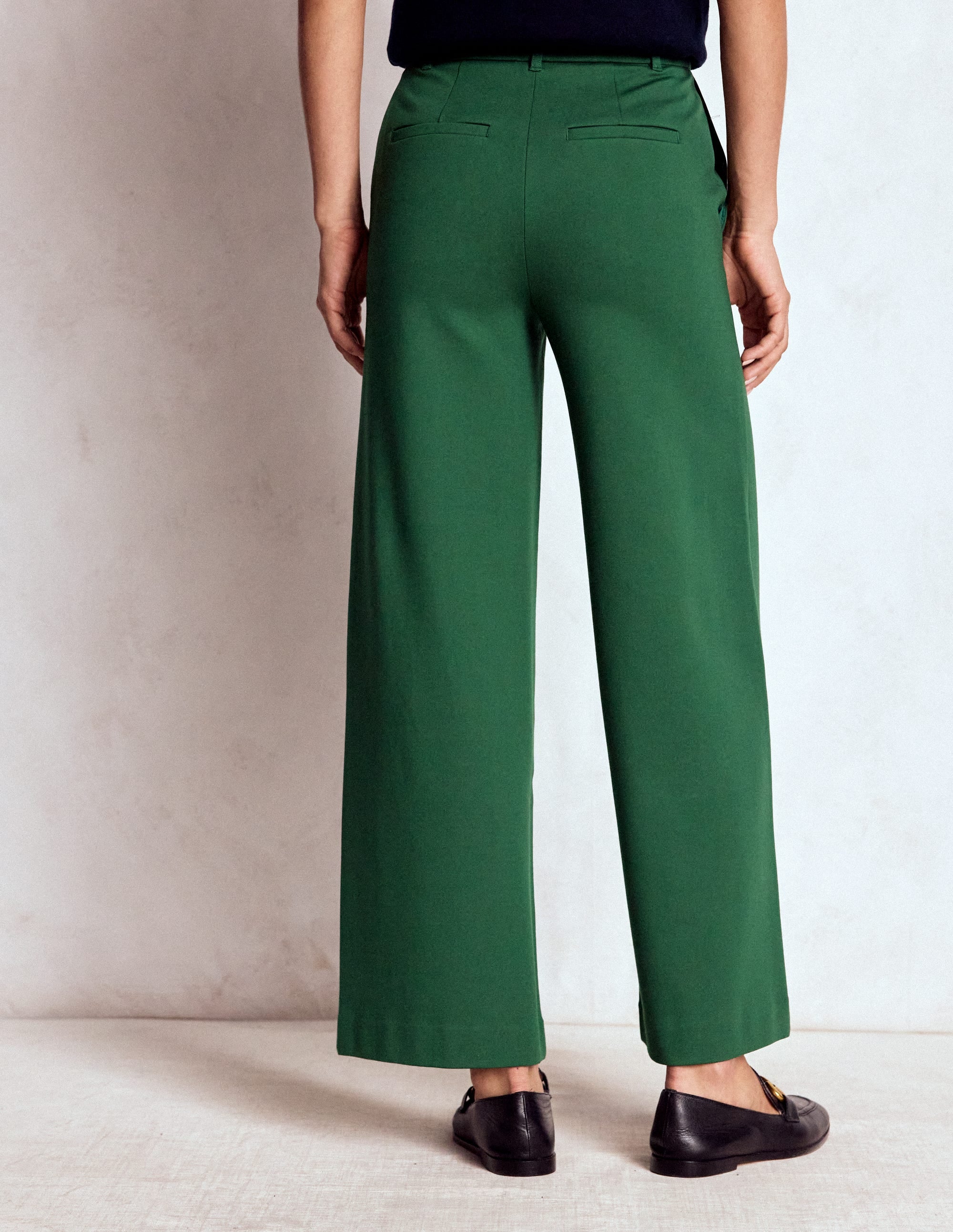 Belgravia Ponte Crop Trousers-Hunter Green - Image 3