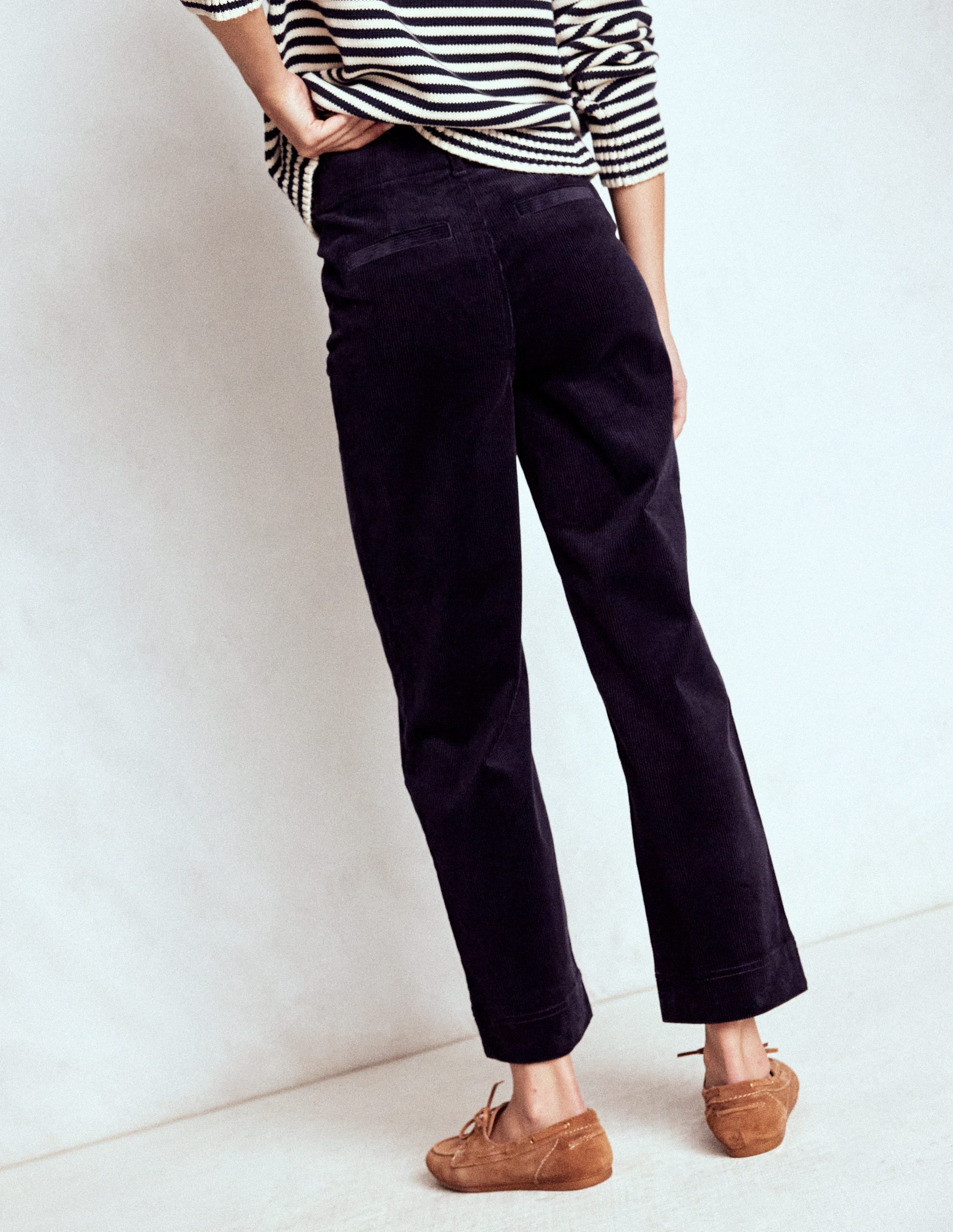 Primrose Cord Trousers-Navy - Image 3