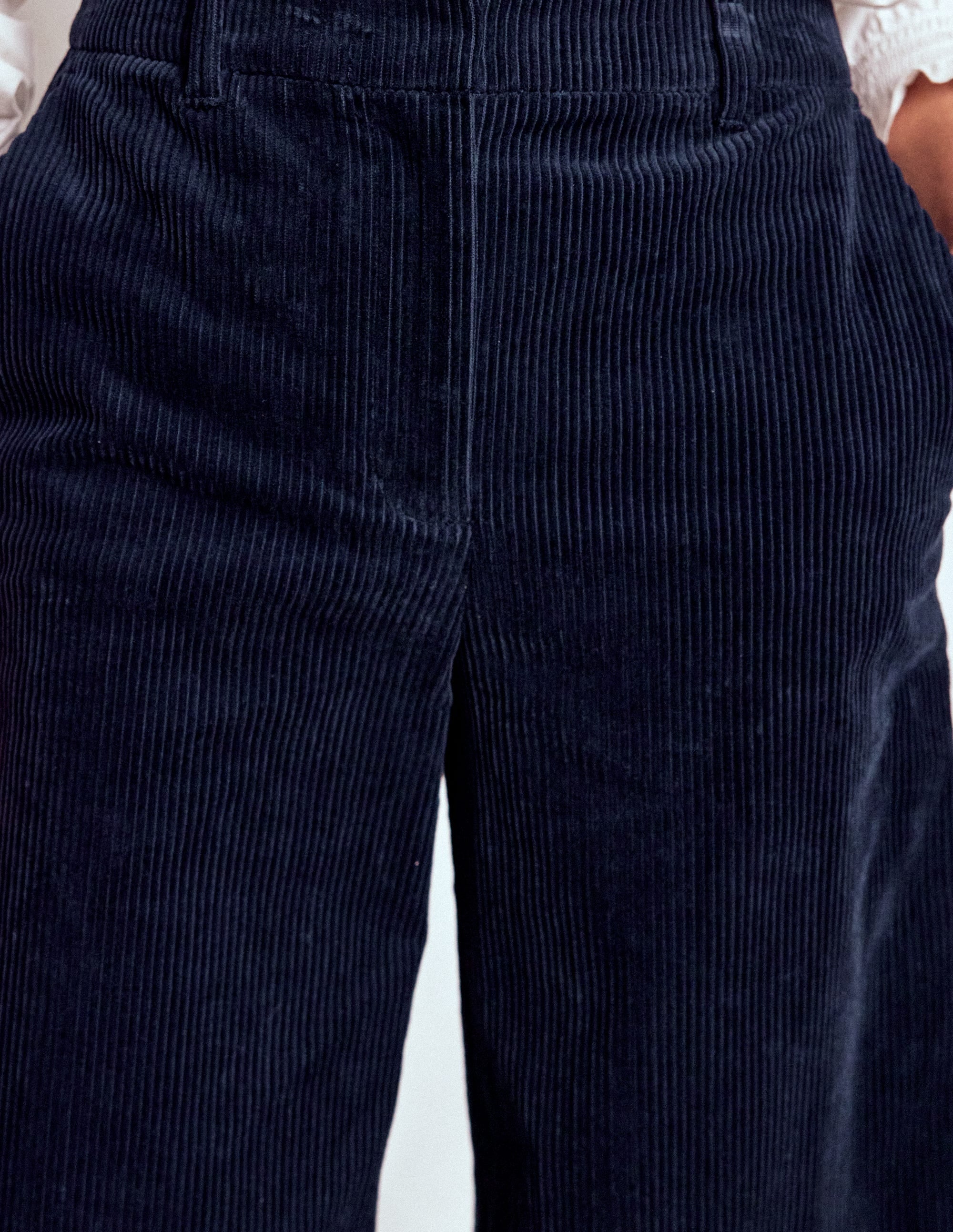 Belgravia Chunky Cord Trousers-Navy - Image 2