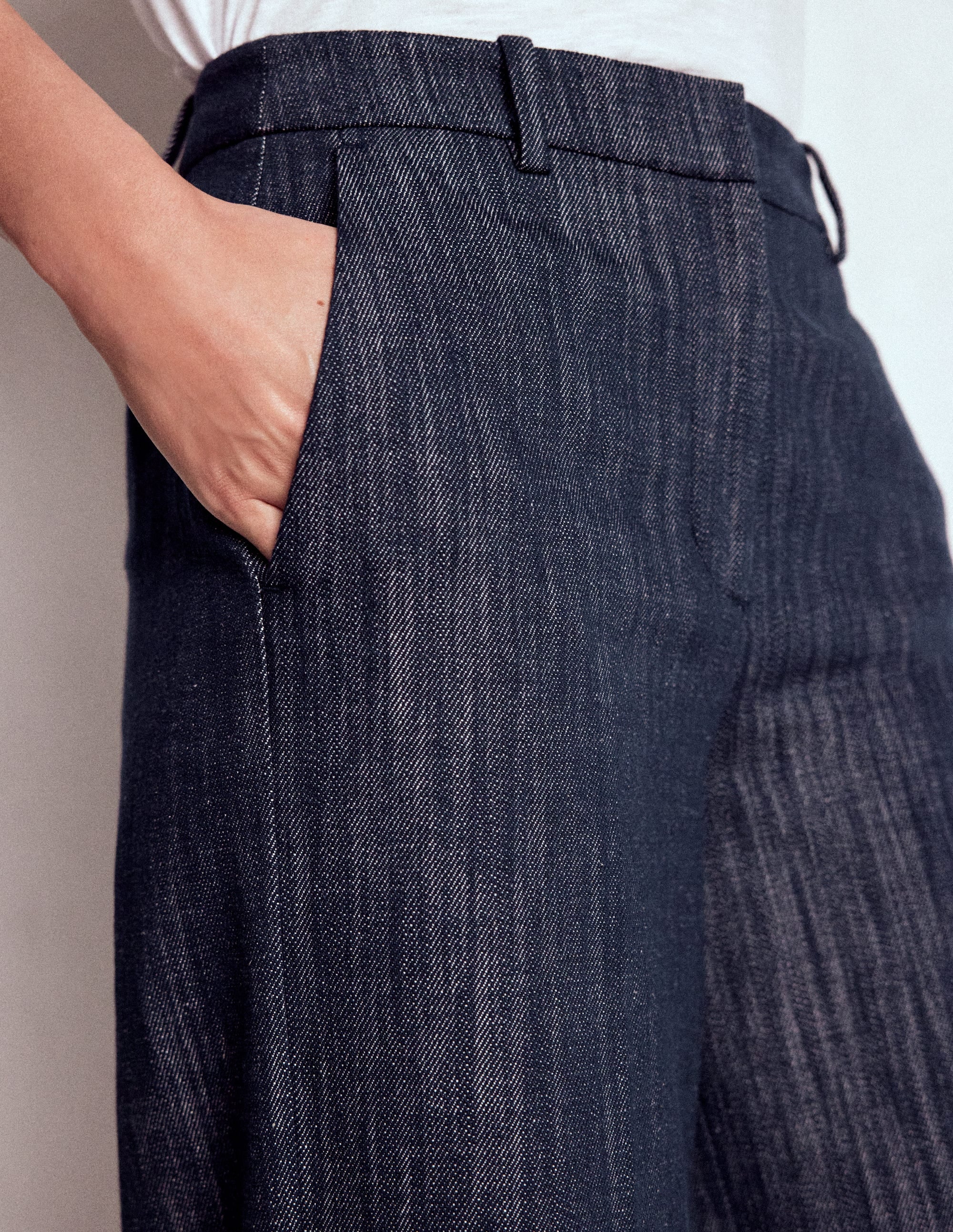 Belgravia Twill Trousers-Navy Indigo - Image 2