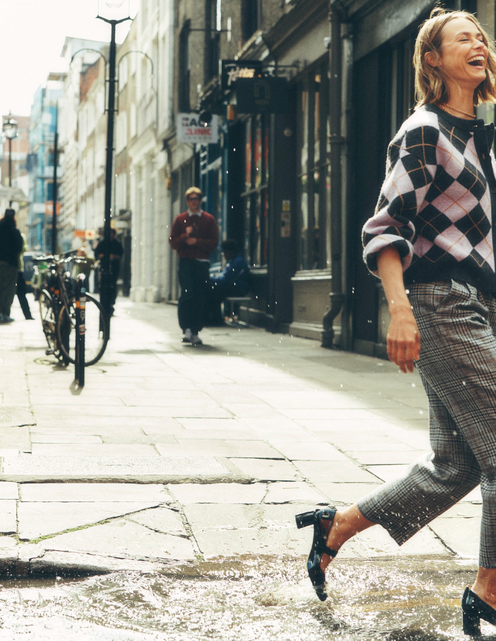 Bloomsbury Wool Trousers-Blue and Grey Prince of Wales - Image 7