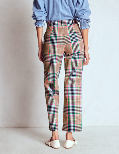 Canonbury Tailored Trousers-Brown,Rose Pink and Navy Check-4