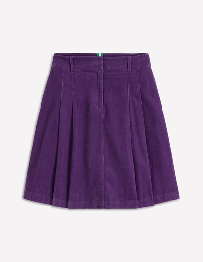 Pleated Cord Skirt-Mystical Purple-5