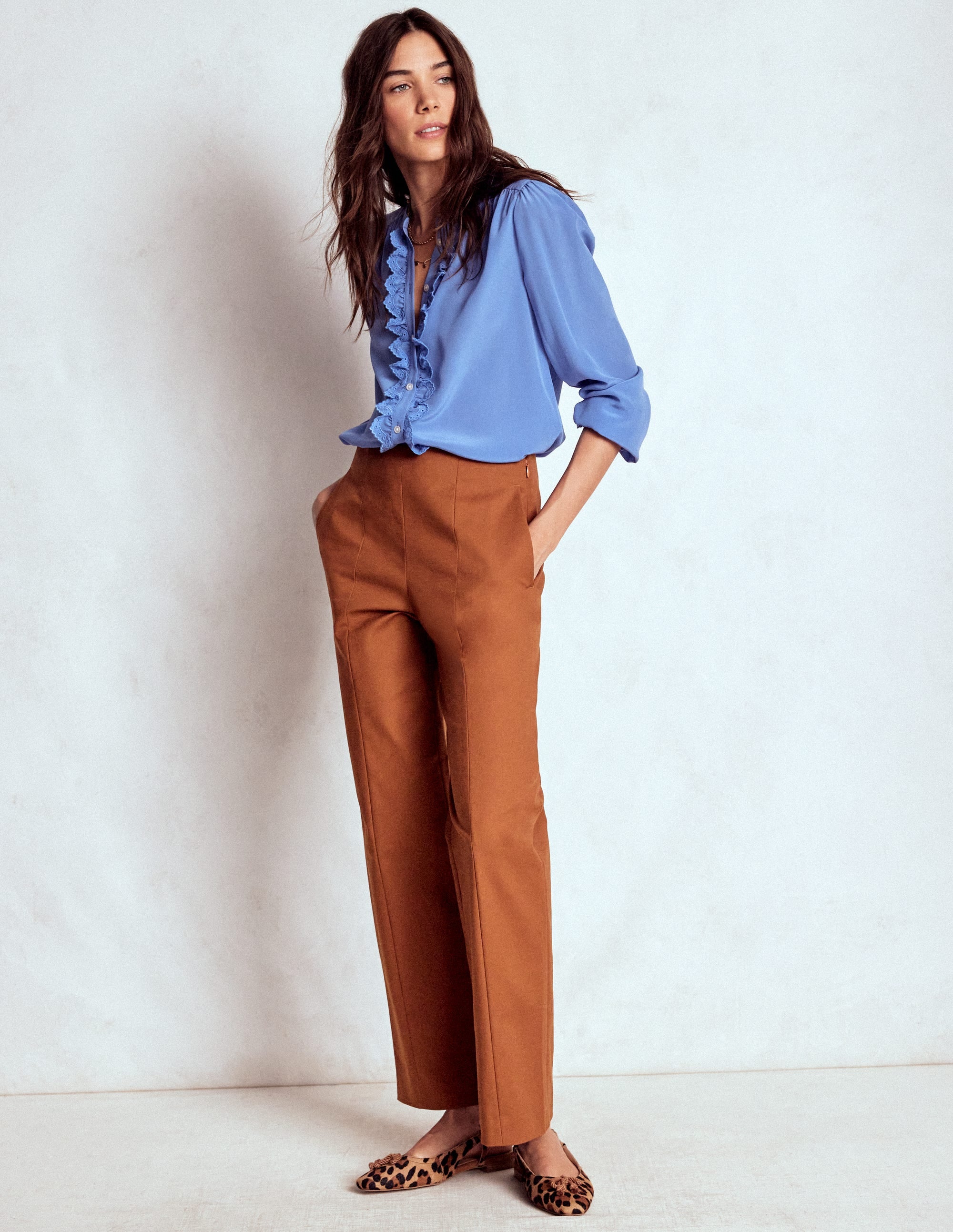 Smart 7/8 Trousers-Russet - Image 1