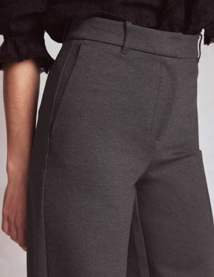 Belgravia Ponte Trousers-Charcoal Grey