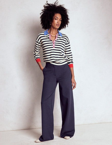 Belgravia Ponte Trousers-Navy