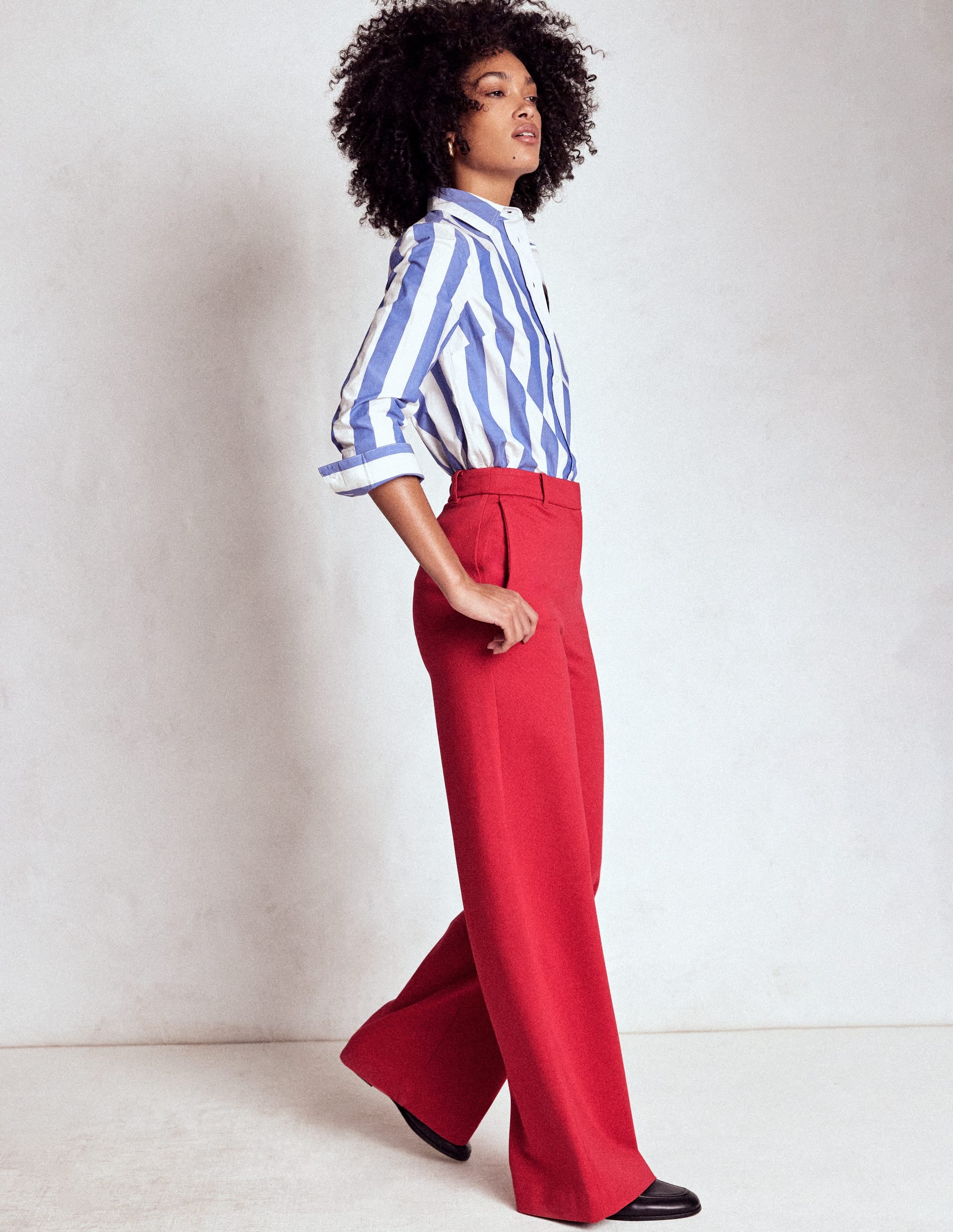 Belgravia Ponte Trousers-Carmine Red - Image 1