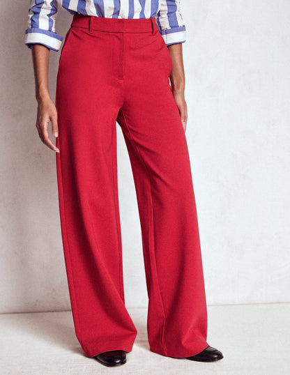 Belgravia Ponte Trousers-Carmine Red-4