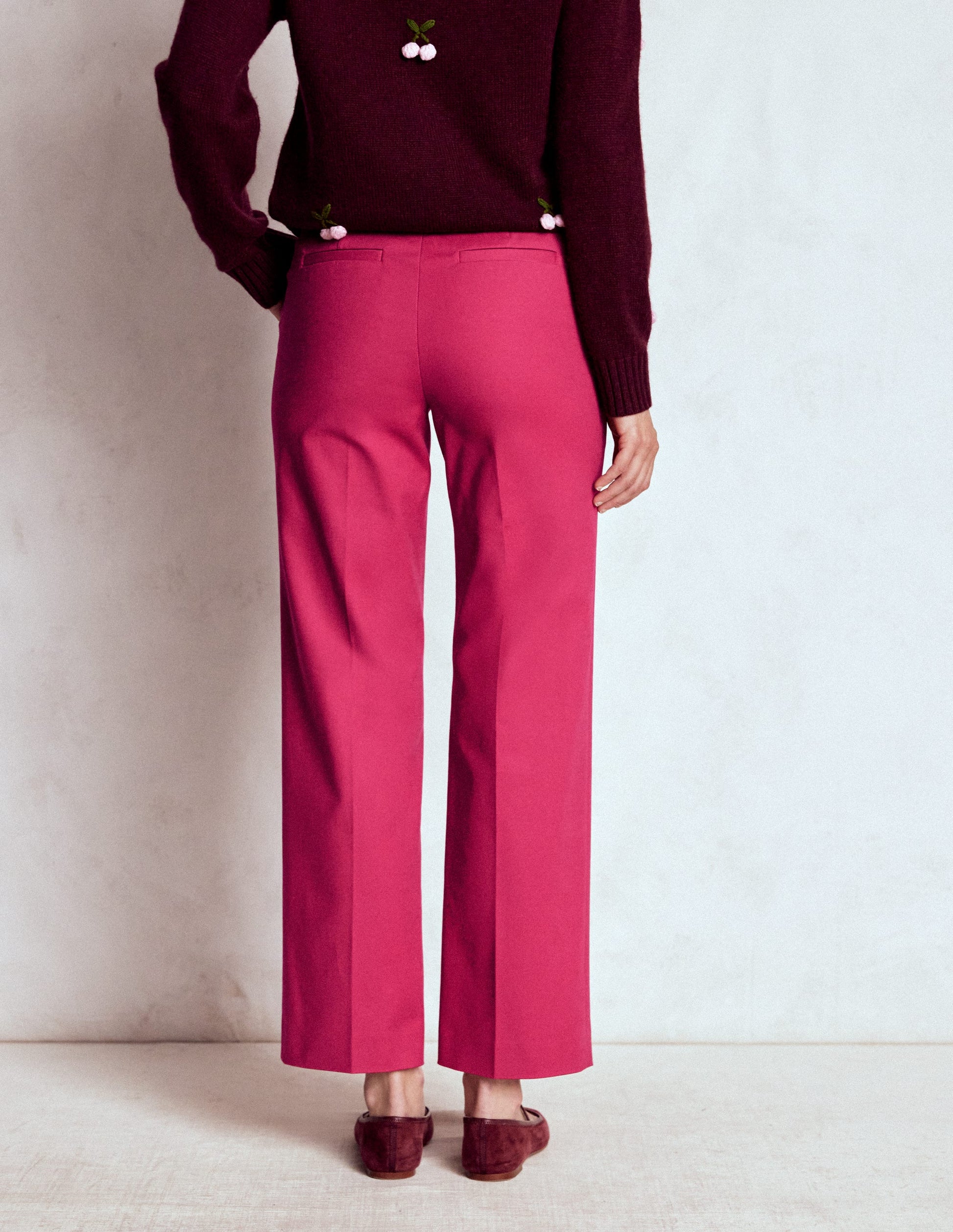 Canonbury 7/8 Trousers-Bright Cherry-3