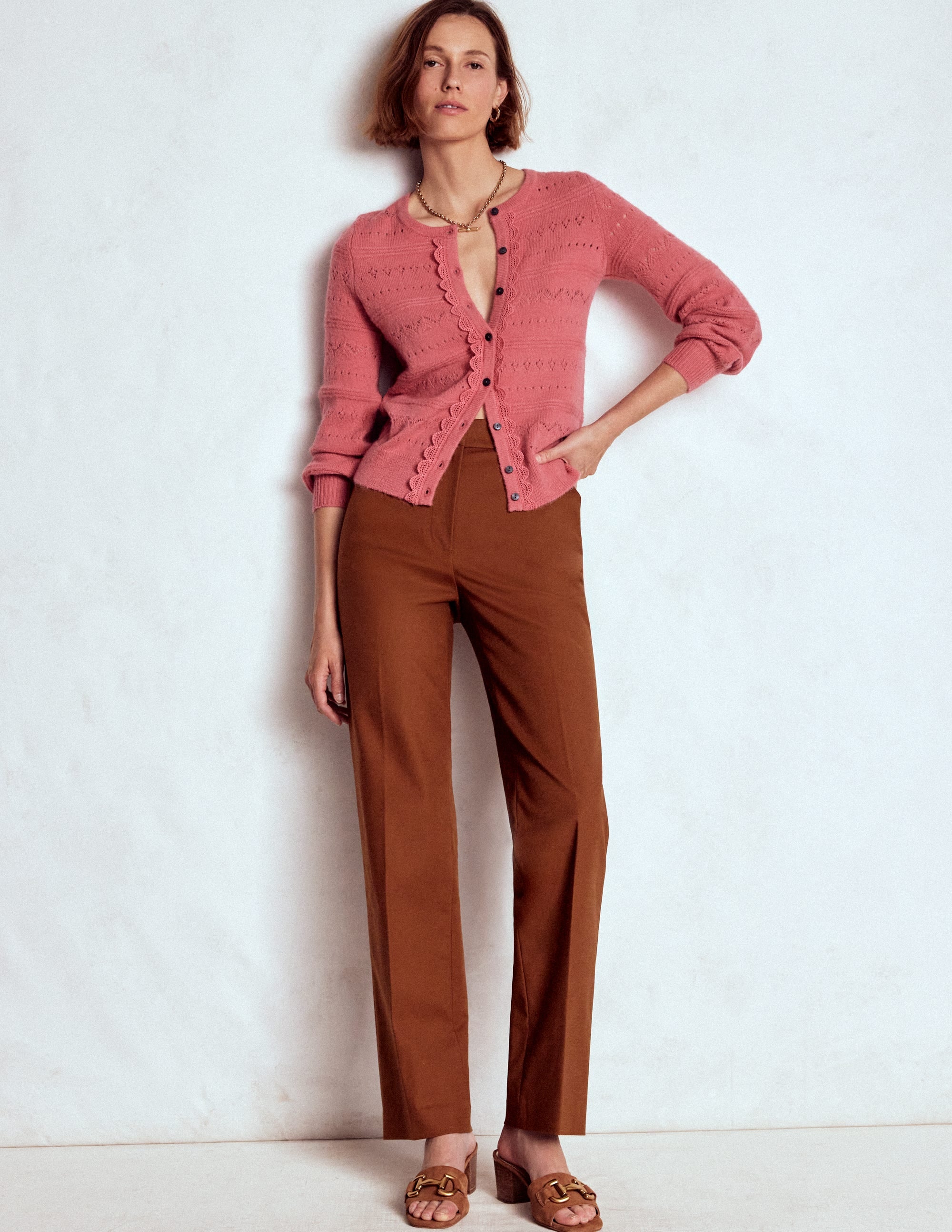 Canonbury Cotton Trousers-Russet - Image 1