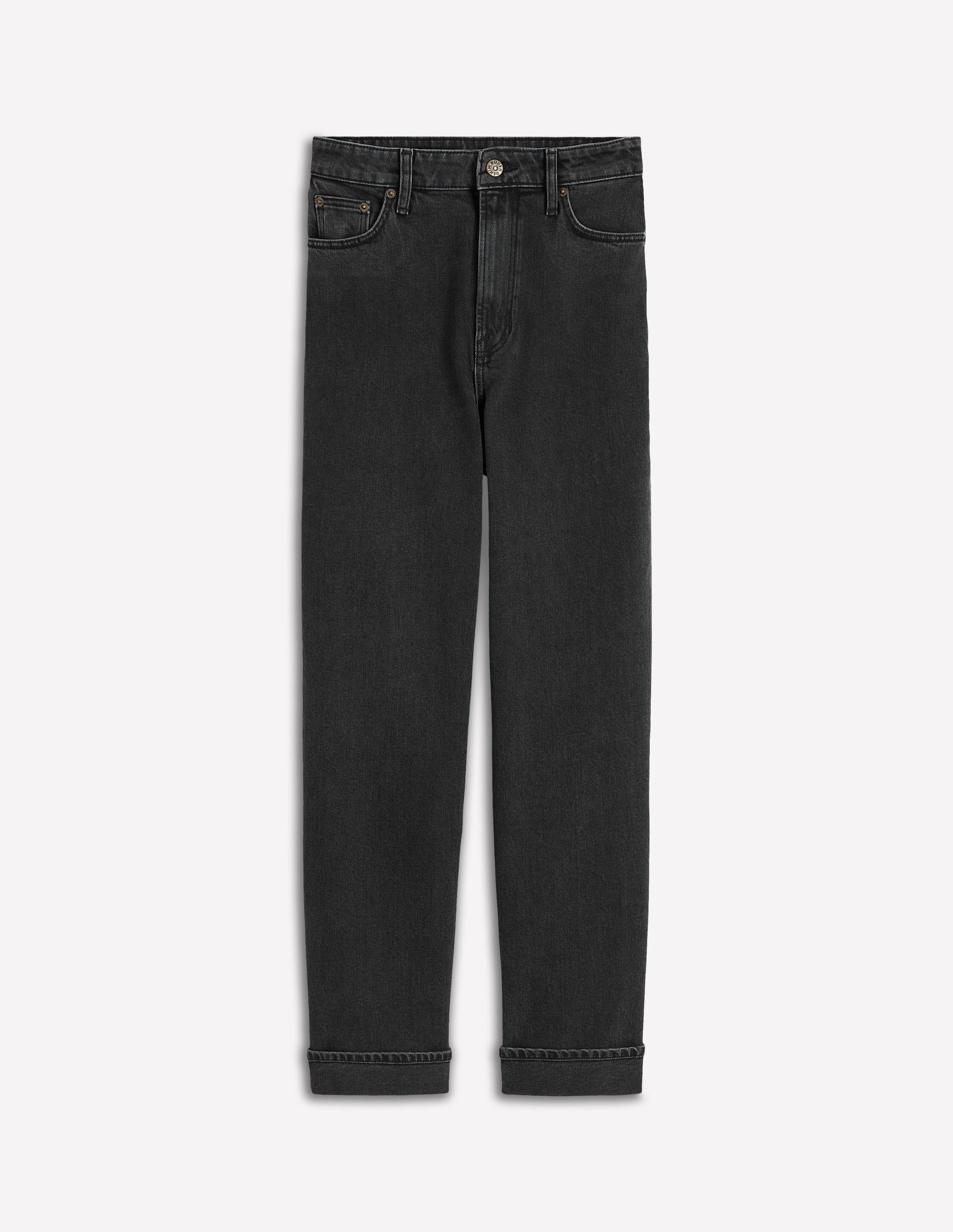 Mid Rise Stretch Jeans-Washed Black-6
