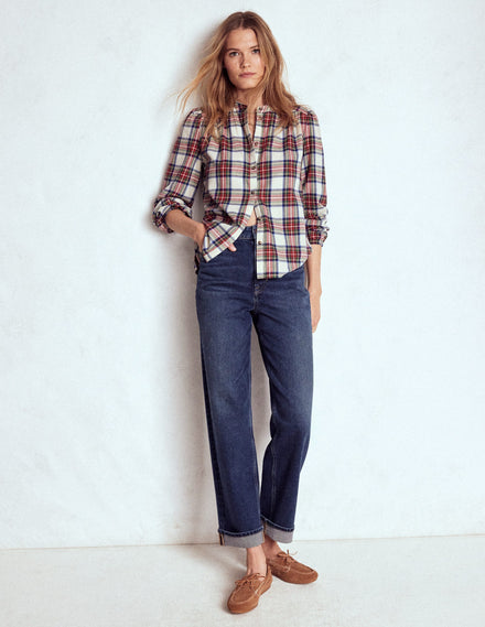 Mid Rise Stretch Jeans-Dark Vintage