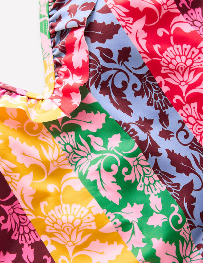 Evia Ruffle Swimsuit-Multi, Ornate Vine Hotch-7