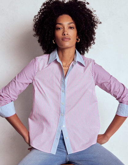 Sienna Cotton Shirt-Hotched, Multi Stripe-4