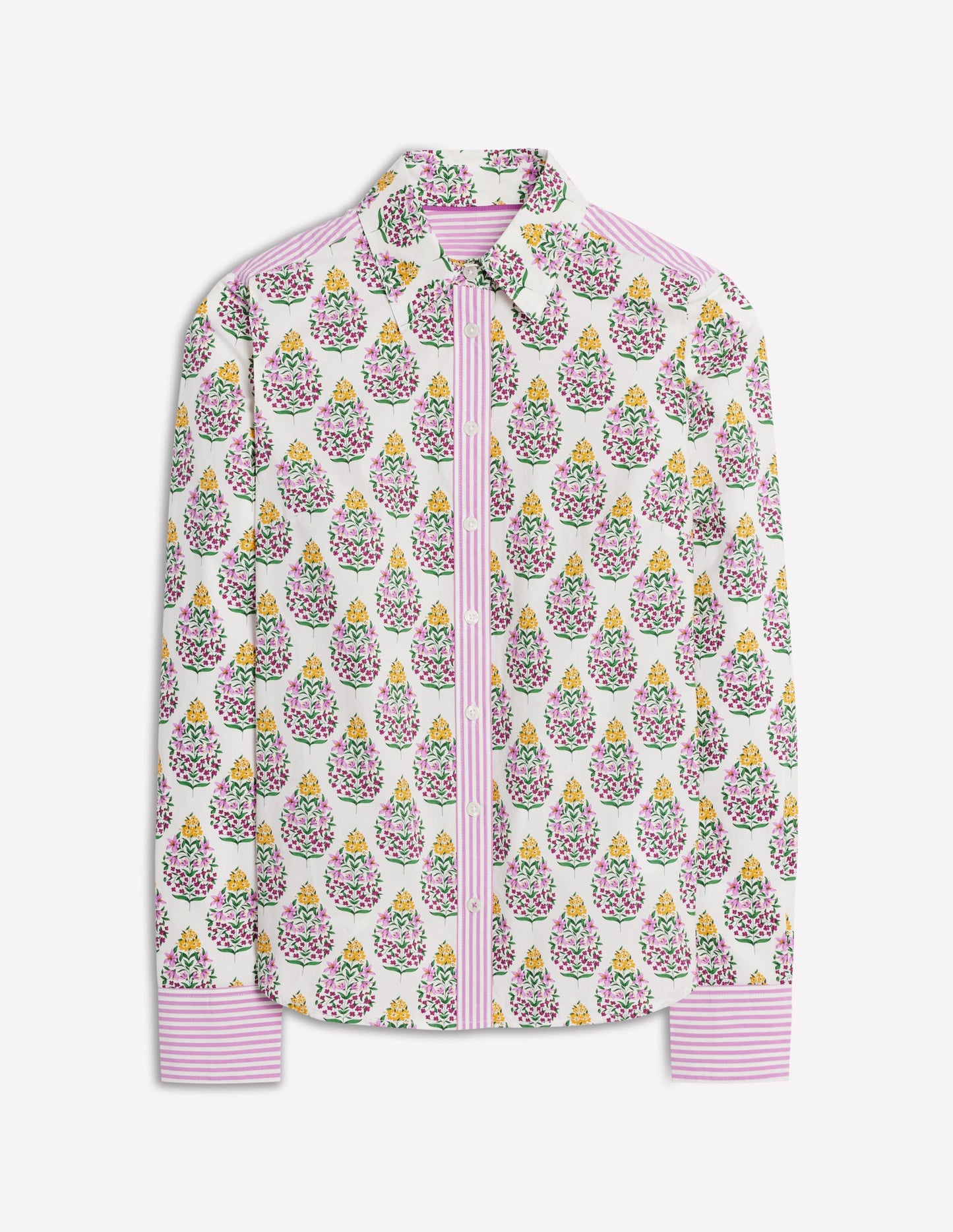 Sienna Cotton Shirt-Multi, Wildflower Bouquet
