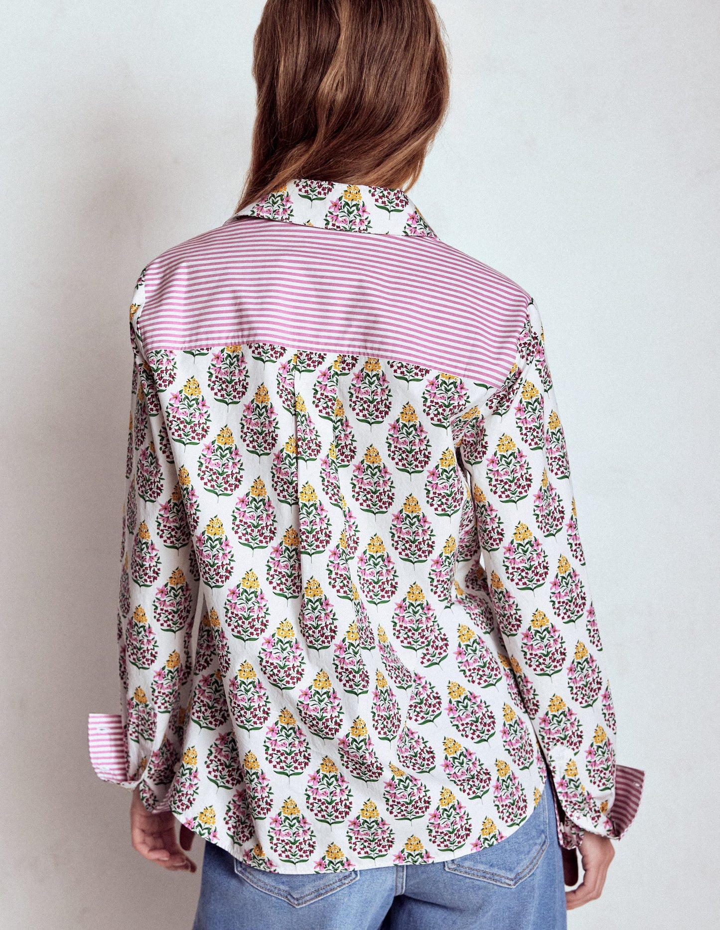 Sienna Cotton Shirt-Multi, Wildflower Bouquet