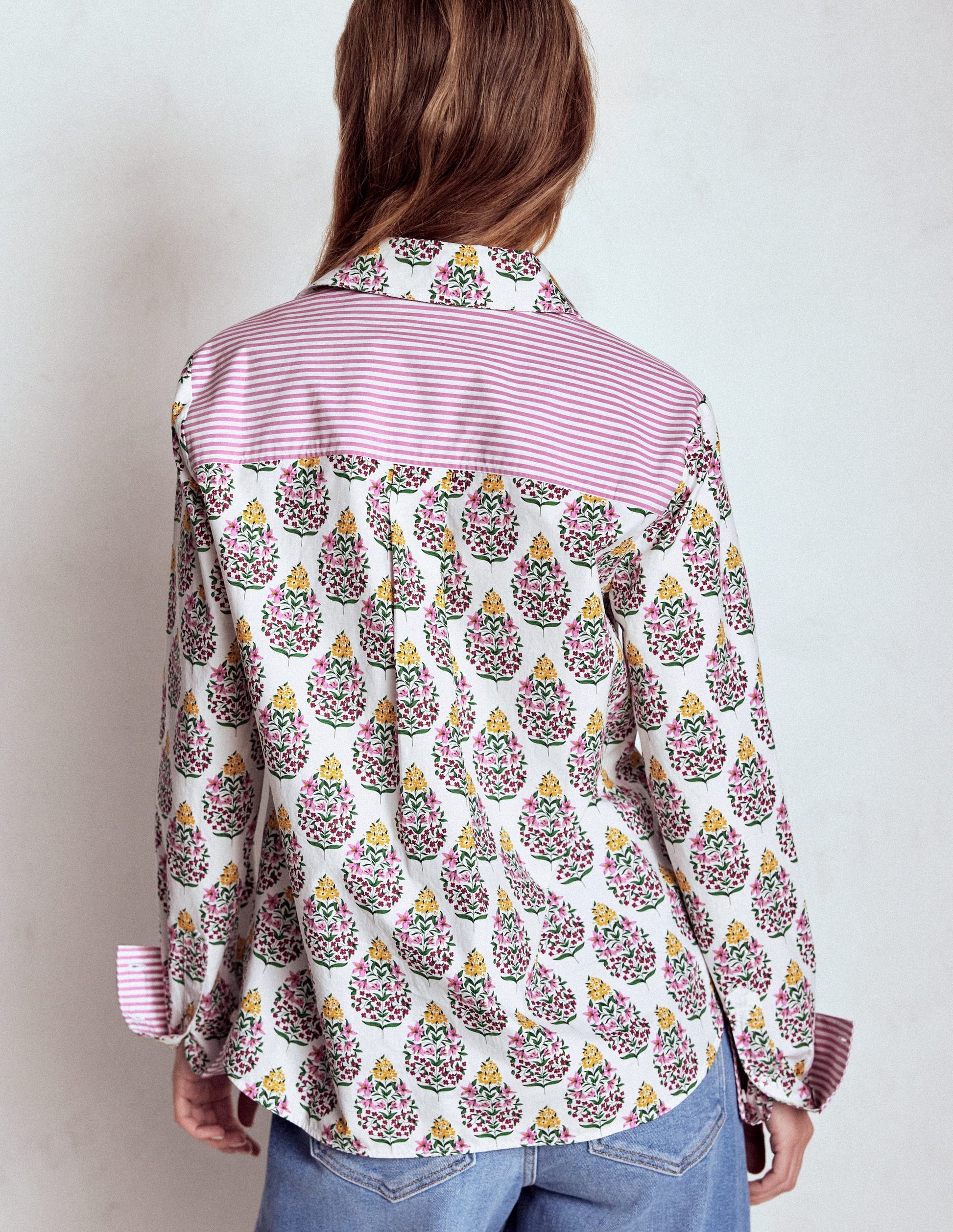 Sienna Cotton Shirt-Multi, Wildflower Bouquet-4