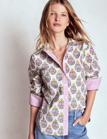 Sienna Cotton Shirt-Multi, Wildflower Bouquet-5
