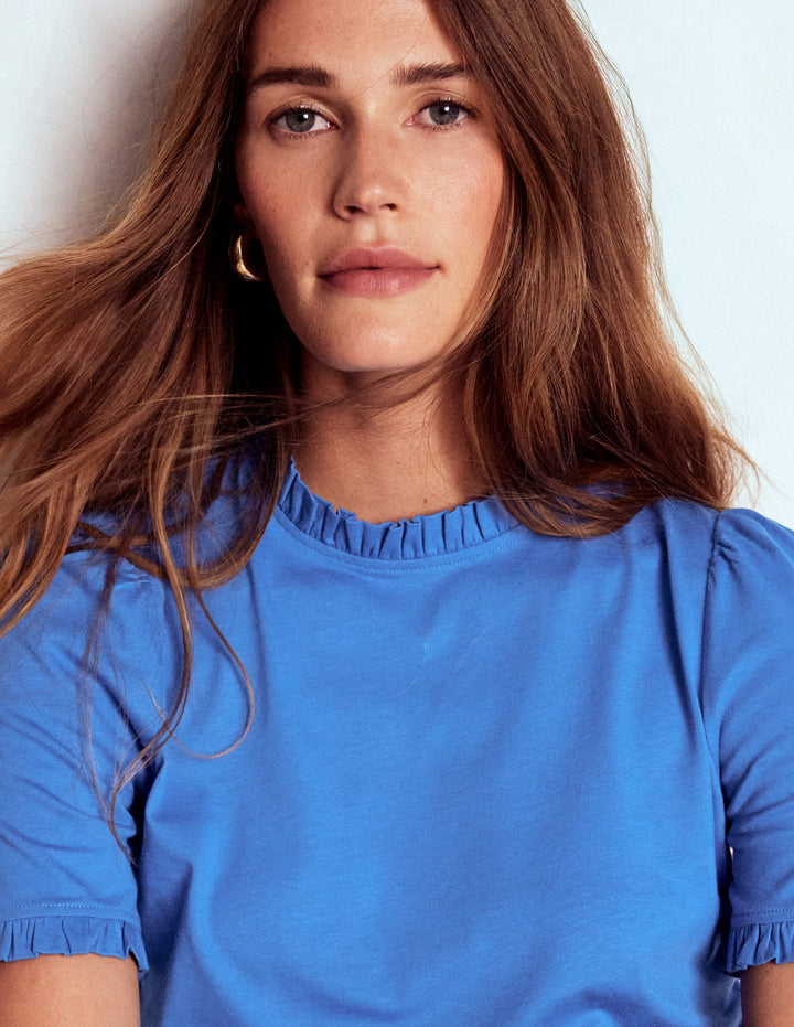 Supersoft Frill Detail T-shirt-Meadow Spring