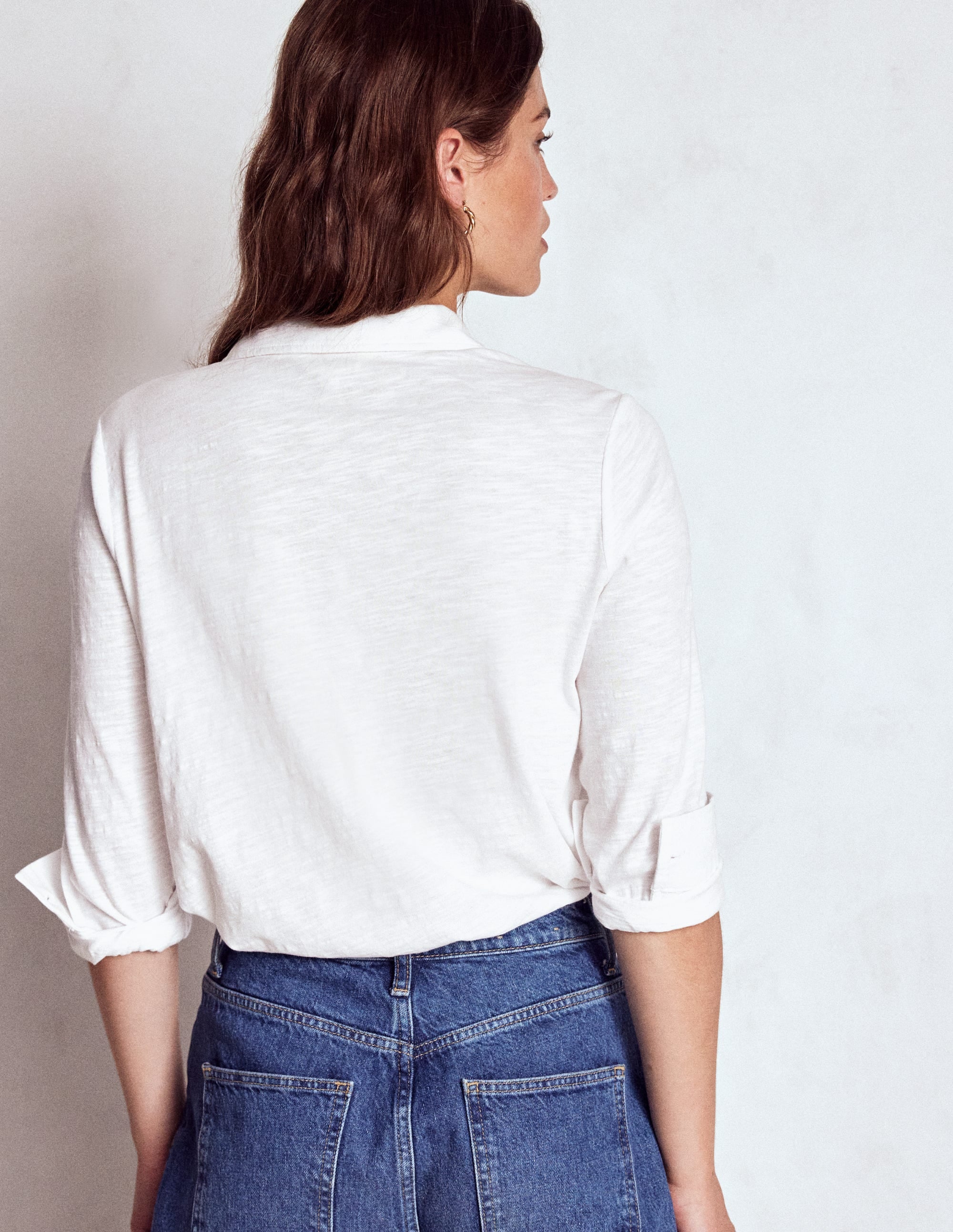 Amy Jersey Shirt-White - Image 3