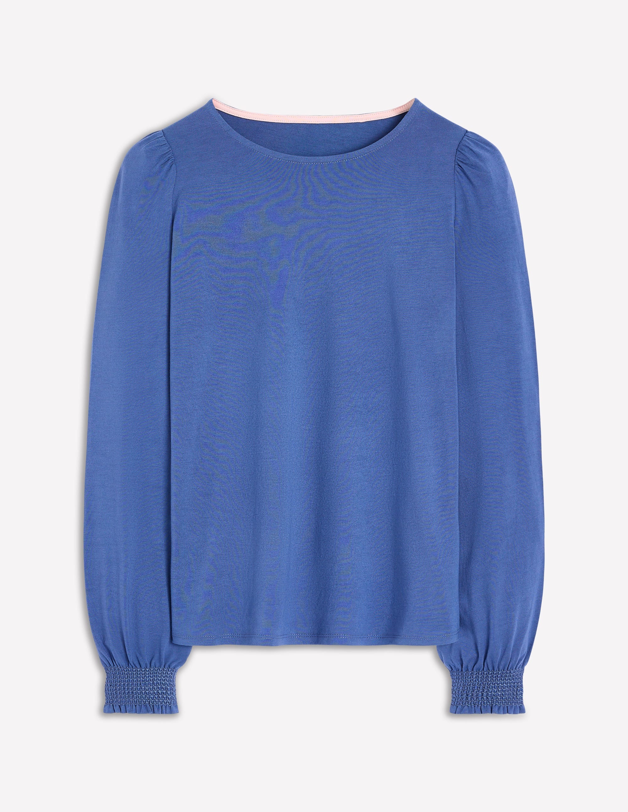 Smocked Cuff Supersoft Top-Denim Blue - Image 4