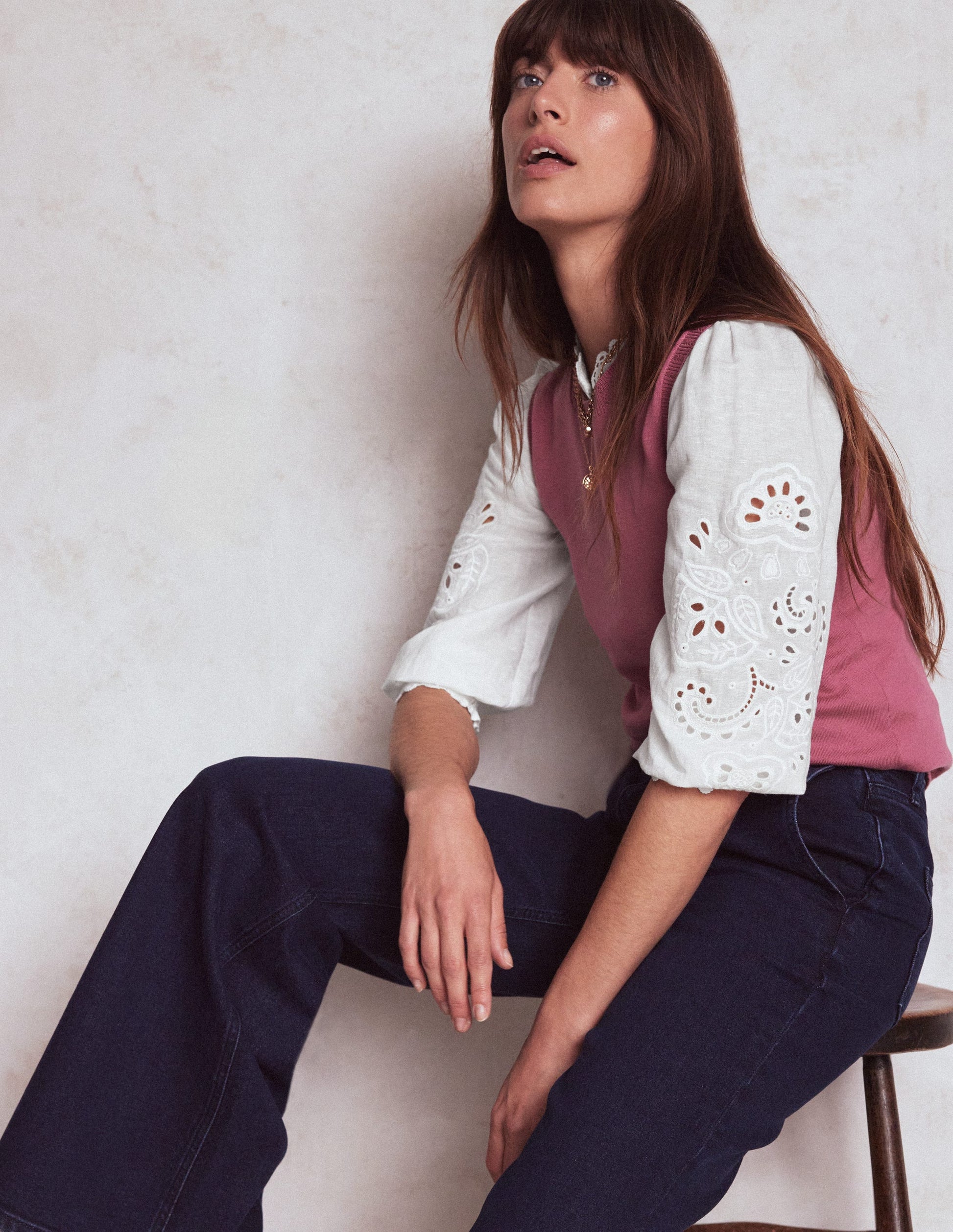 Alicia Cutwork Linen Top-White, Cutwork Embroidery-5