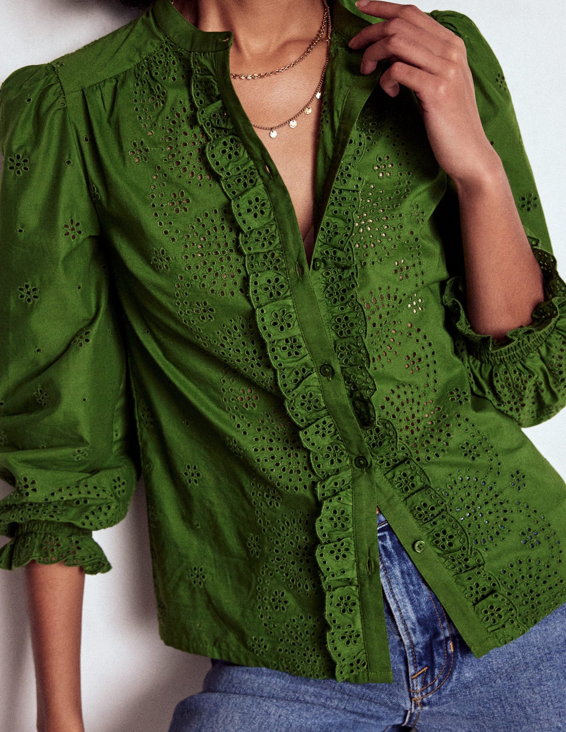 Alice Broderie Top-Promenade Green-2