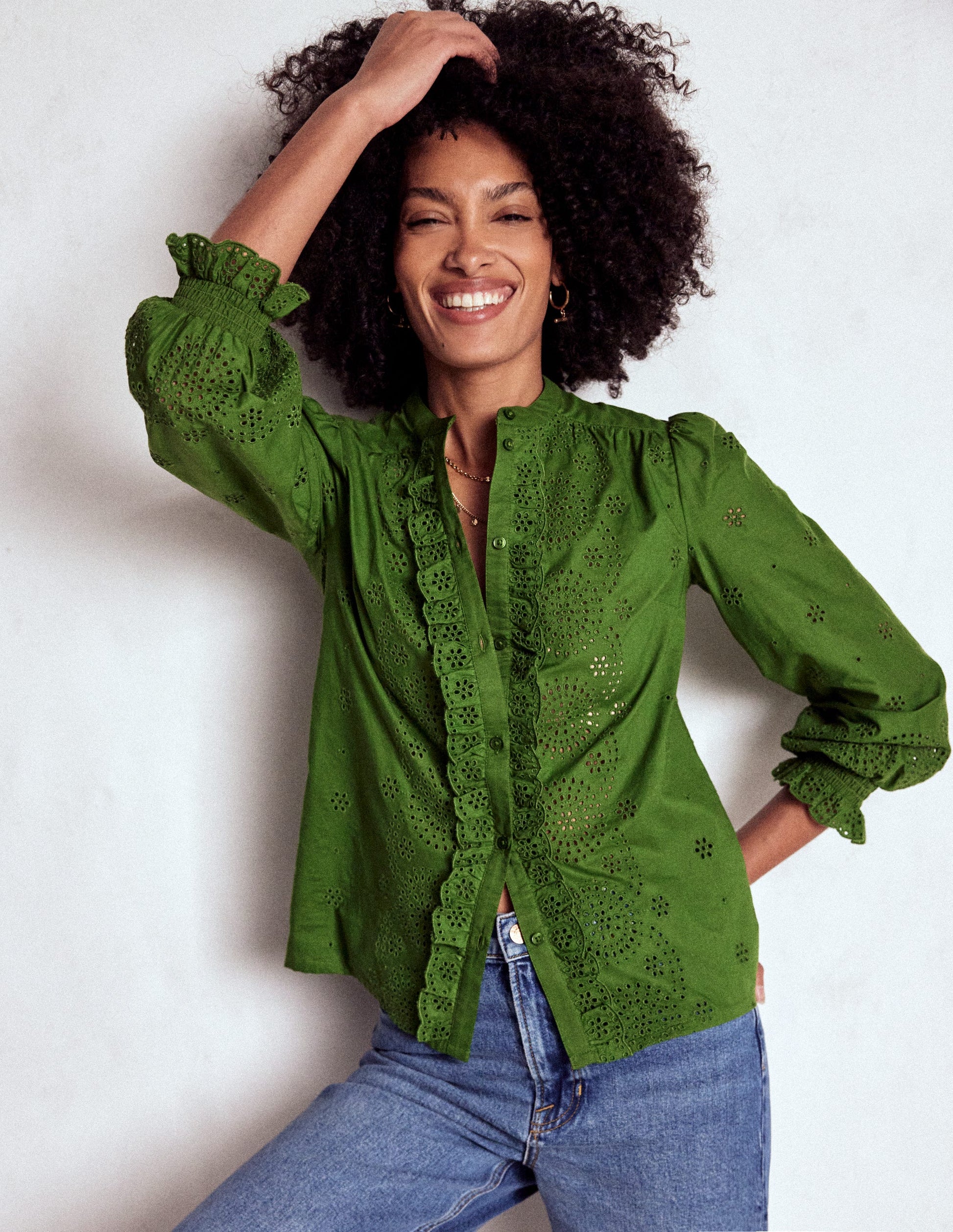 Alice Broderie Top-Promenade Green-4