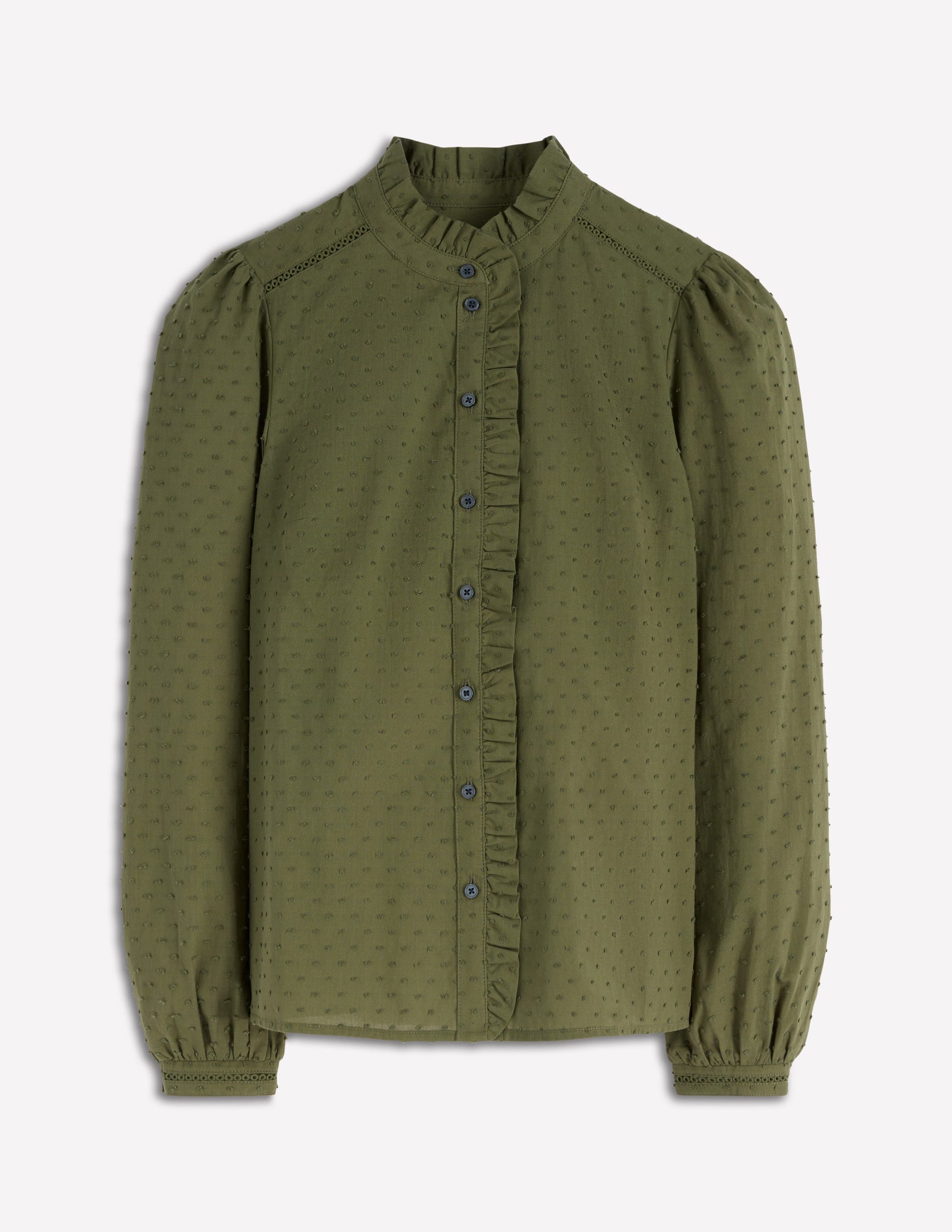 Helena Cotton Dobby Top-Woodland Green-6