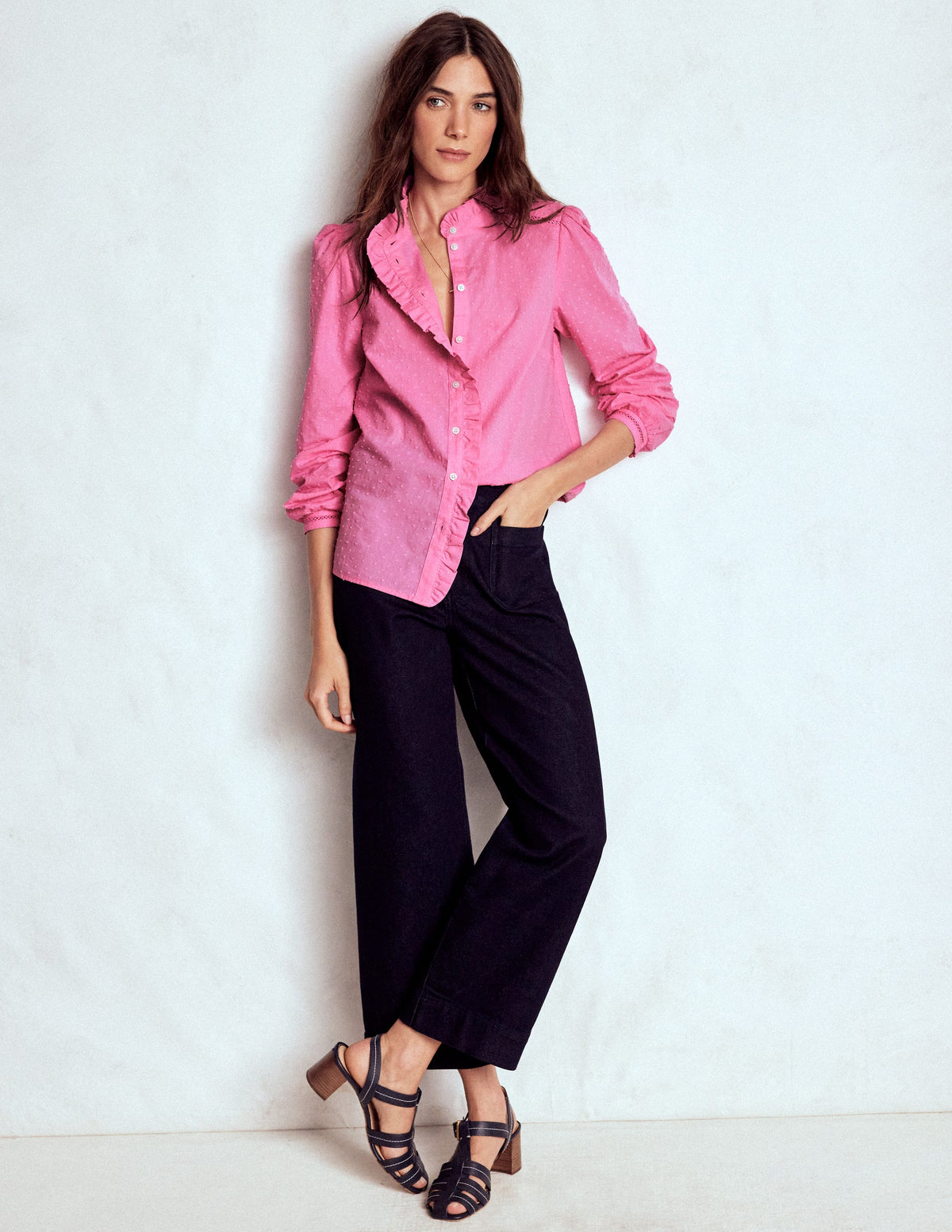 Helena Cotton Dobby Top-Rose Bloom - Image 1