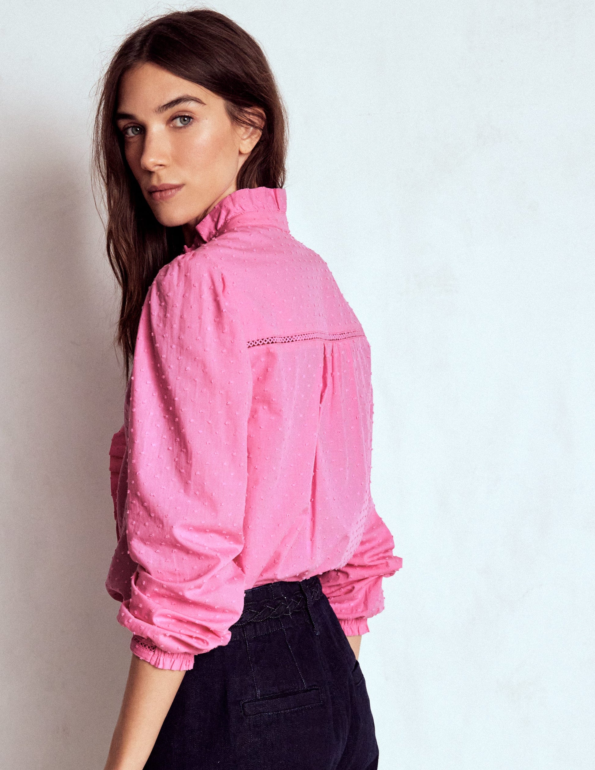 Helena Cotton Dobby Top-Rose Bloom-3