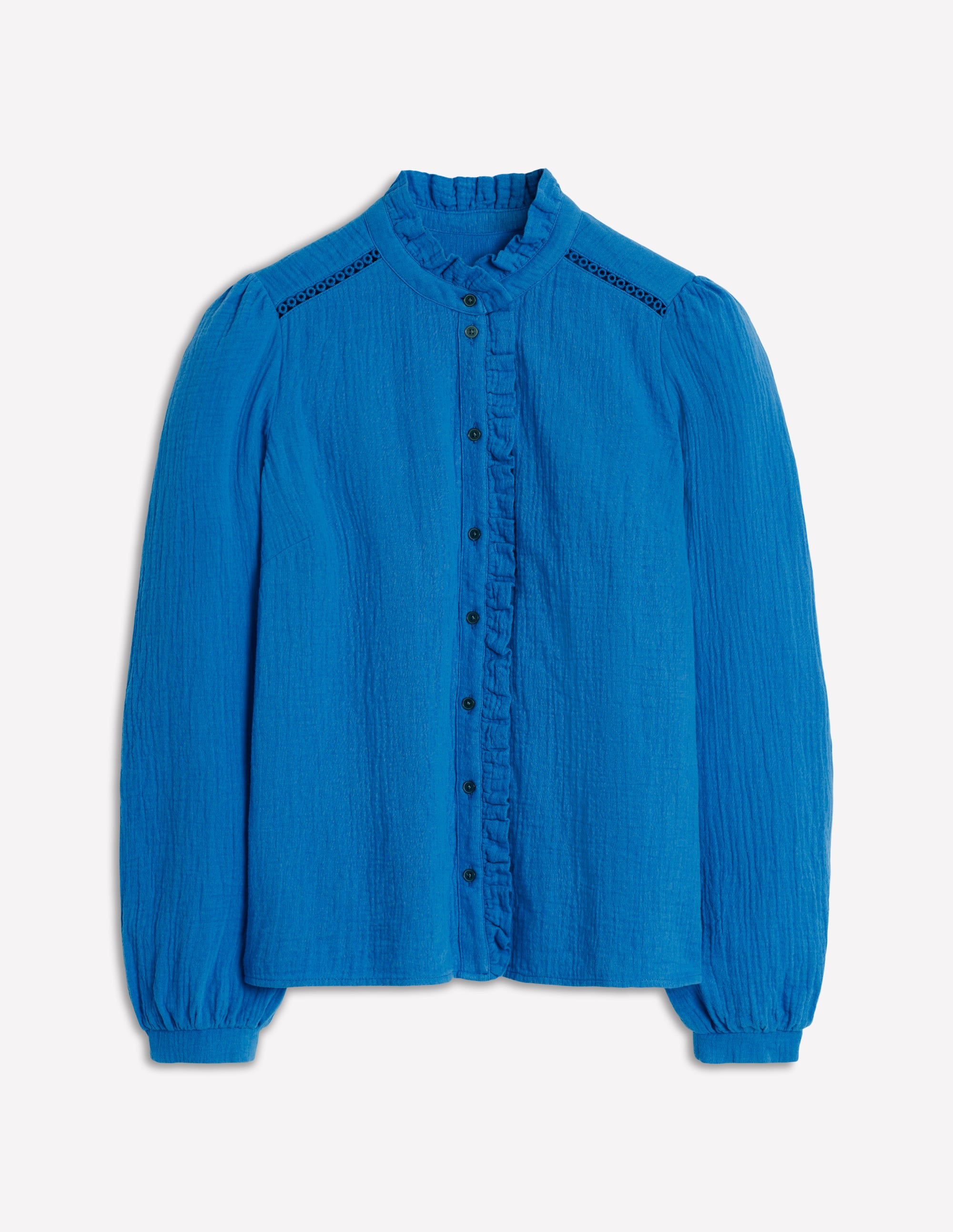 Helena Double Cloth Top-Kingfisher Blue - Image 5