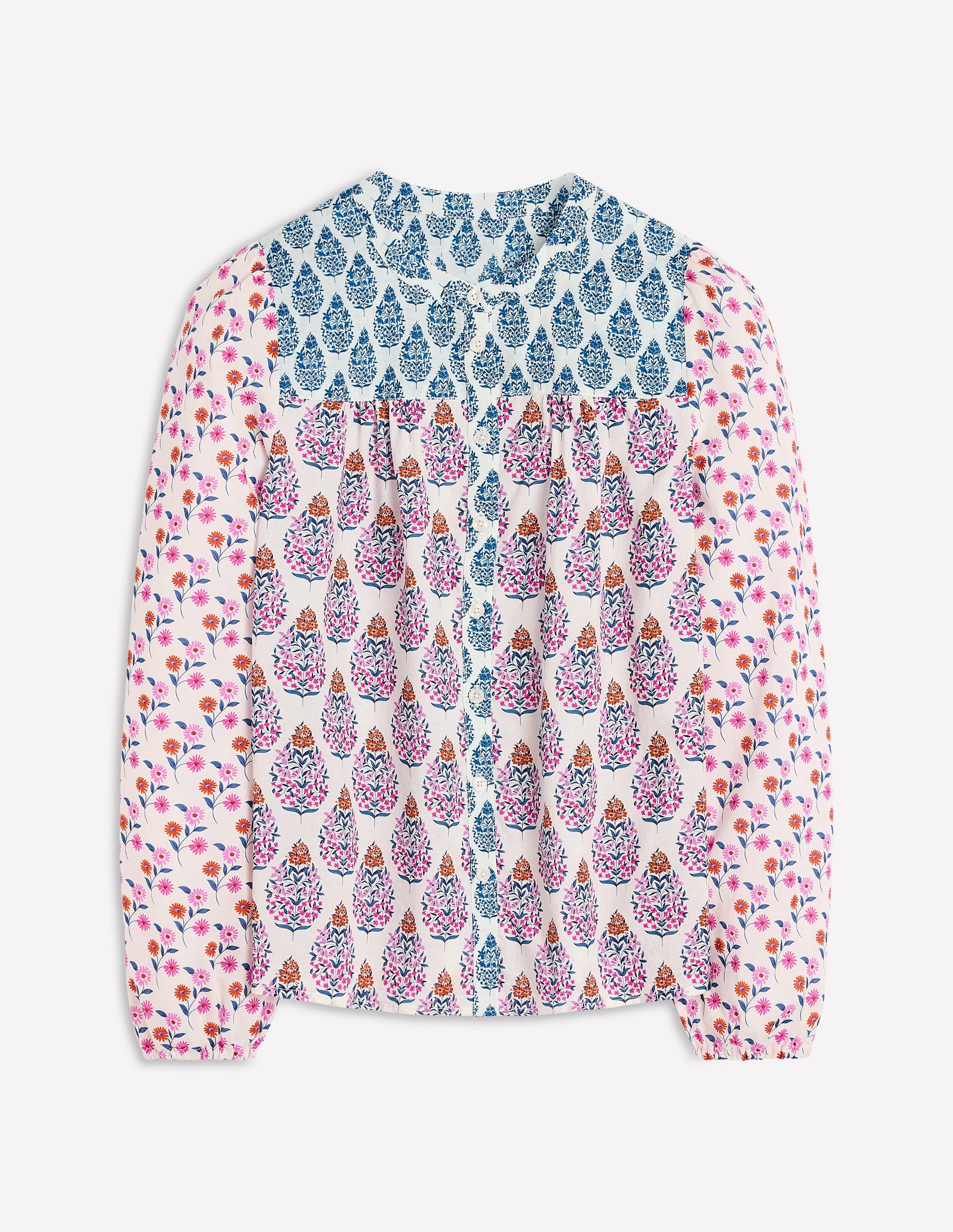 Corrine Cotton Top-Multi, Wildflower Bouquet-6