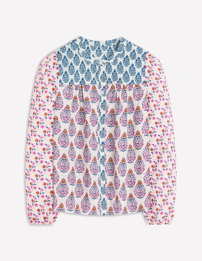 Corrine Cotton Top-Multi, Wildflower Bouquet-6