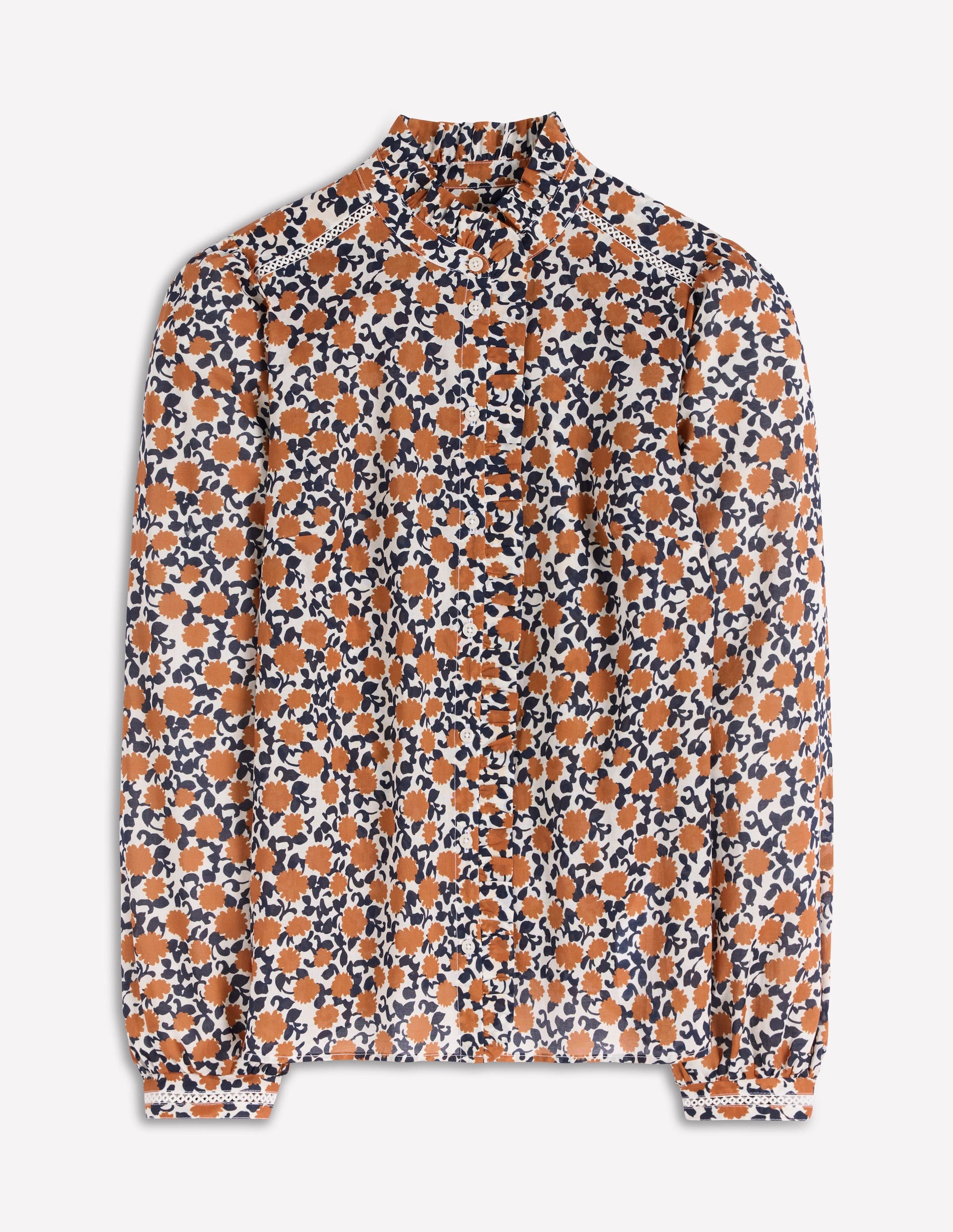 Helena Cotton Top-Cognac, Floweret Vine-6
