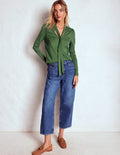 Tie Neck Supersoft Top-Hunter Green
