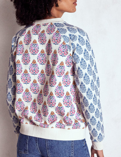 Rosa Printed Sweatshirt-Multi, Wildflower Bouquet-3