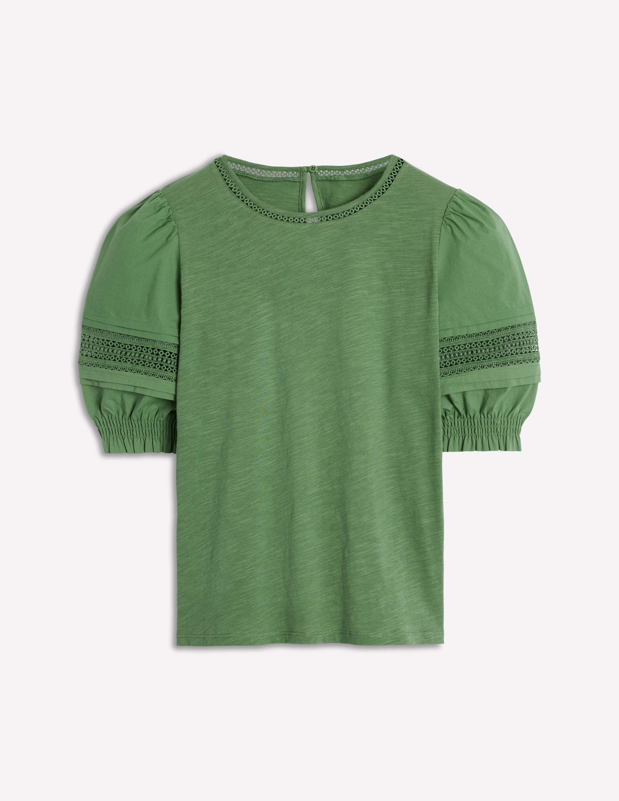 Lottie Puff Sleeve Top-Newt Green - Image 5