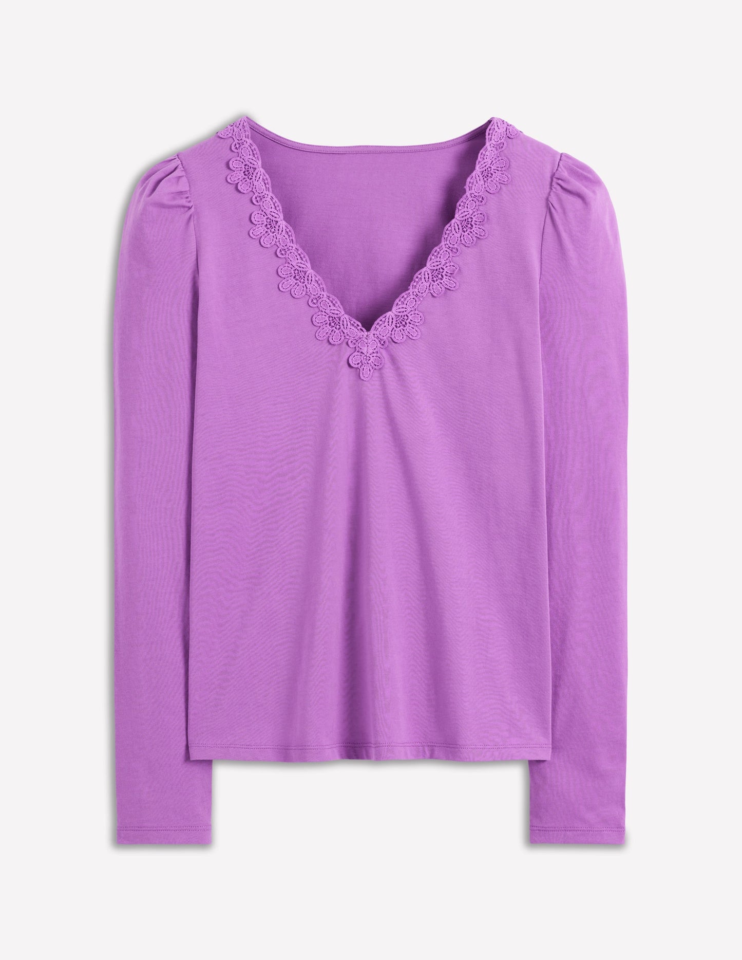 Flora Lace V-neck Top-Amethyst Purple