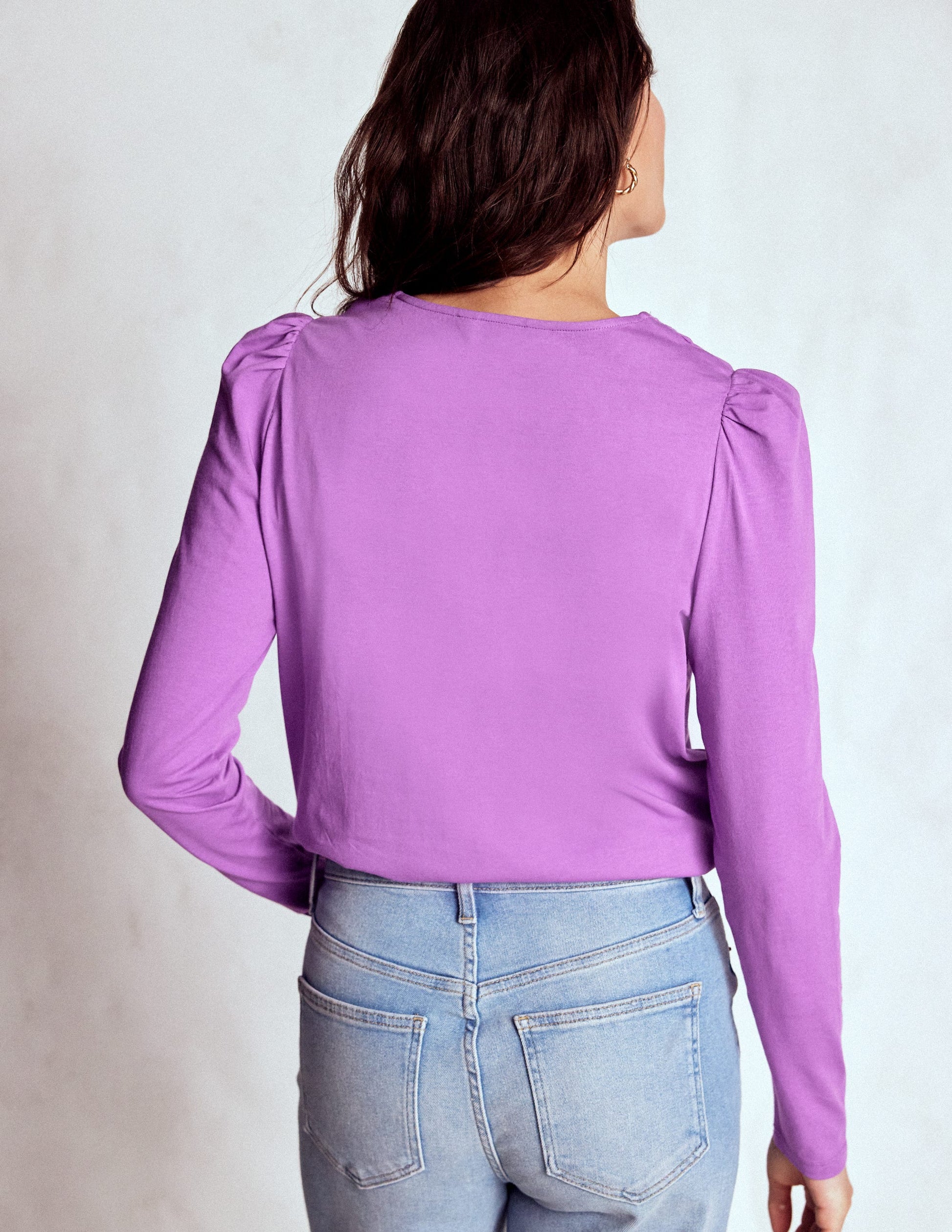 Flora Lace V-neck Top-Amethyst Purple-3