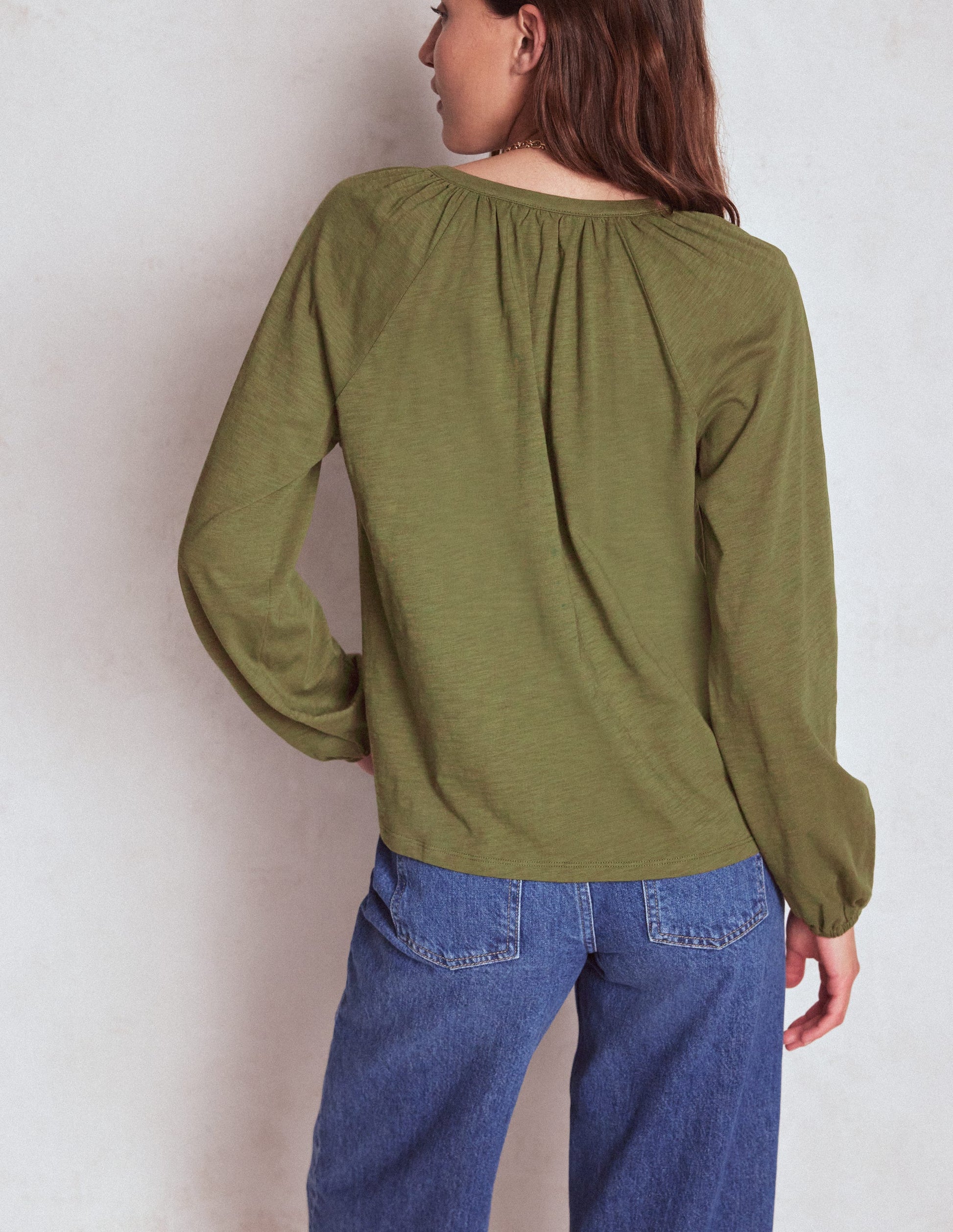 Alma Embroidered Shirt-Woodland Green-4