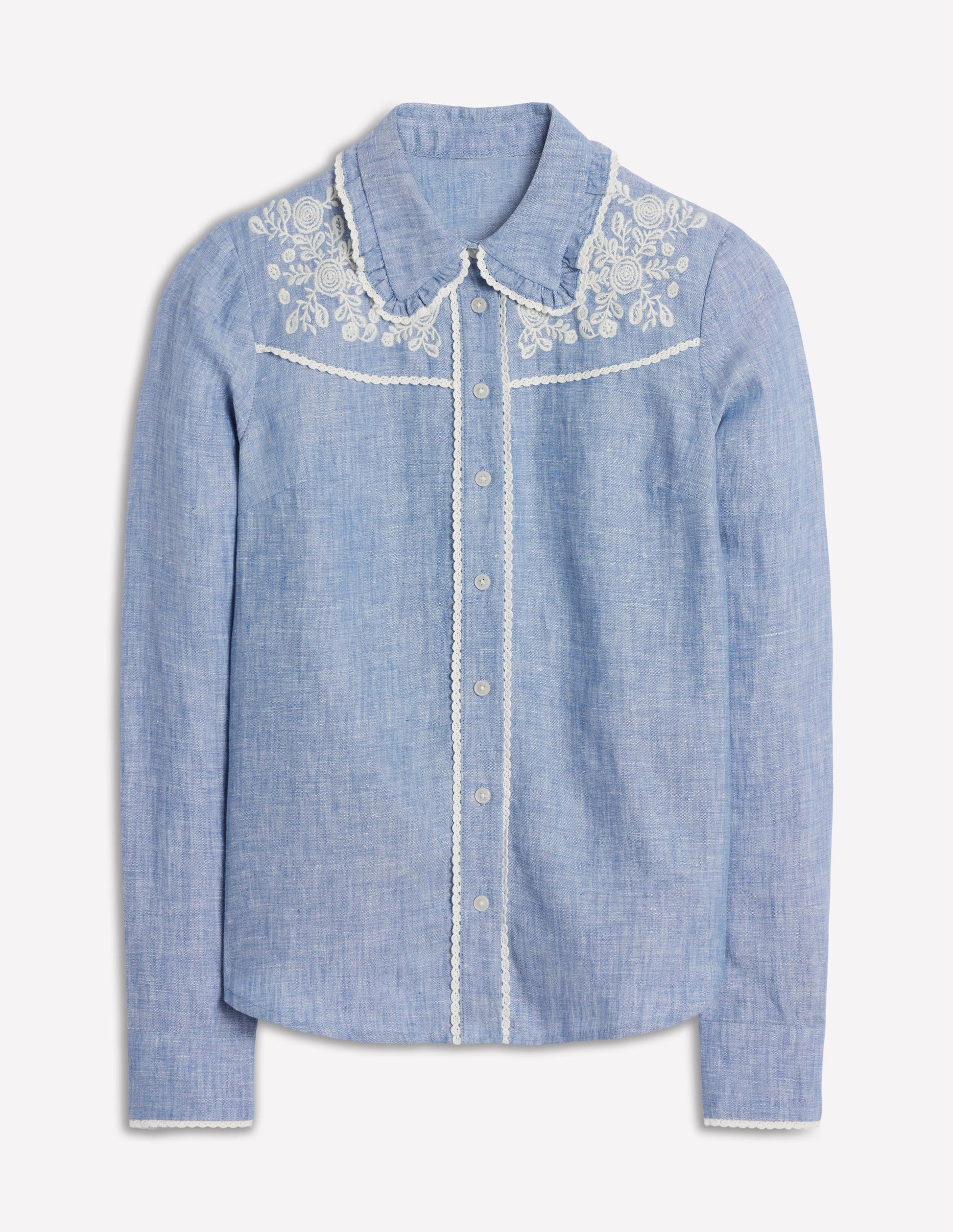Sienna Western Shirt-Chambray-5