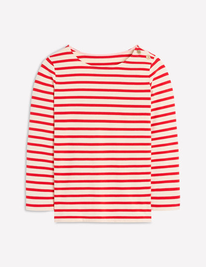 Button Mariner Breton-Ivory and Brilliant Red-5