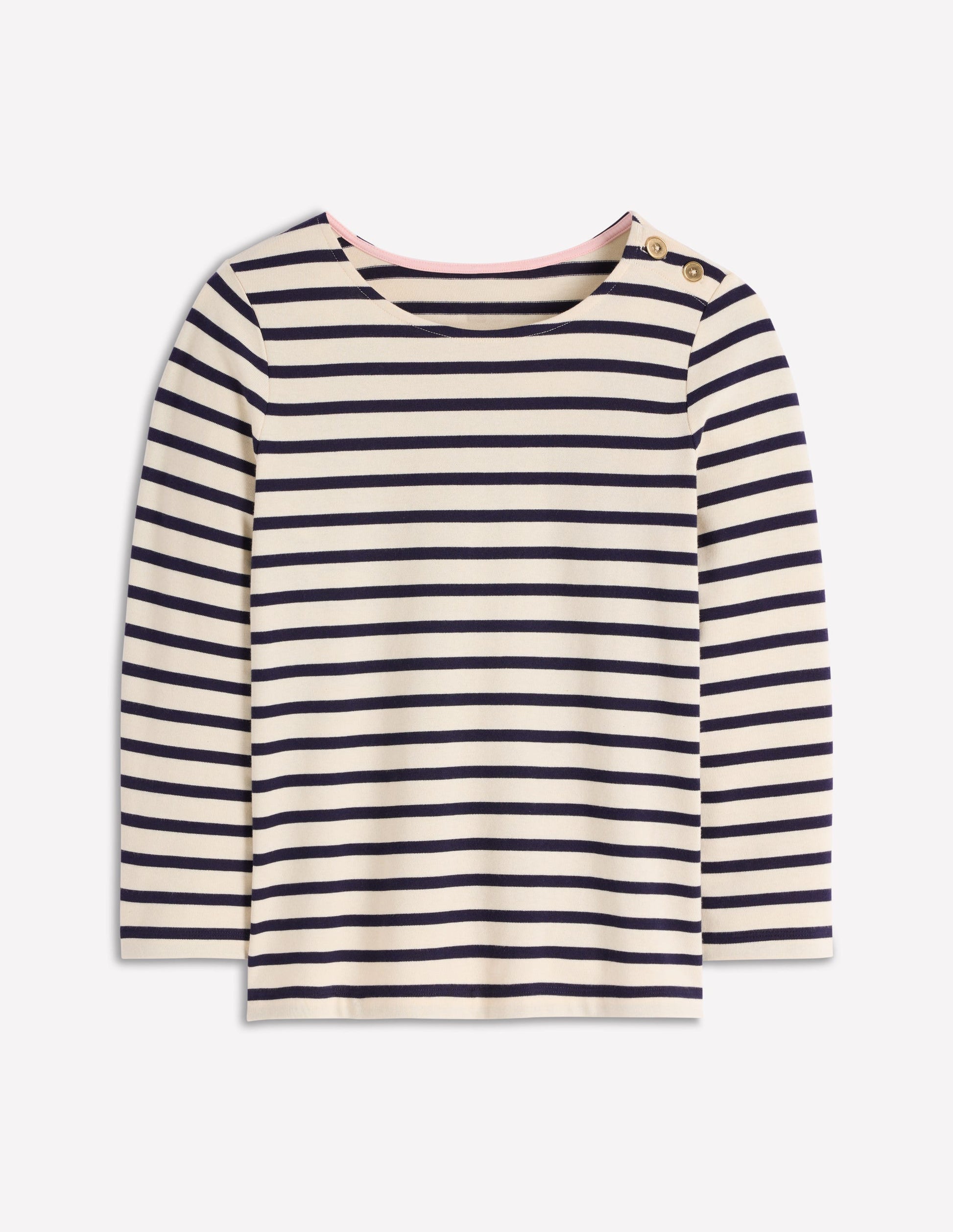 Button Mariner Breton-Ivory and Navy Stripe-4