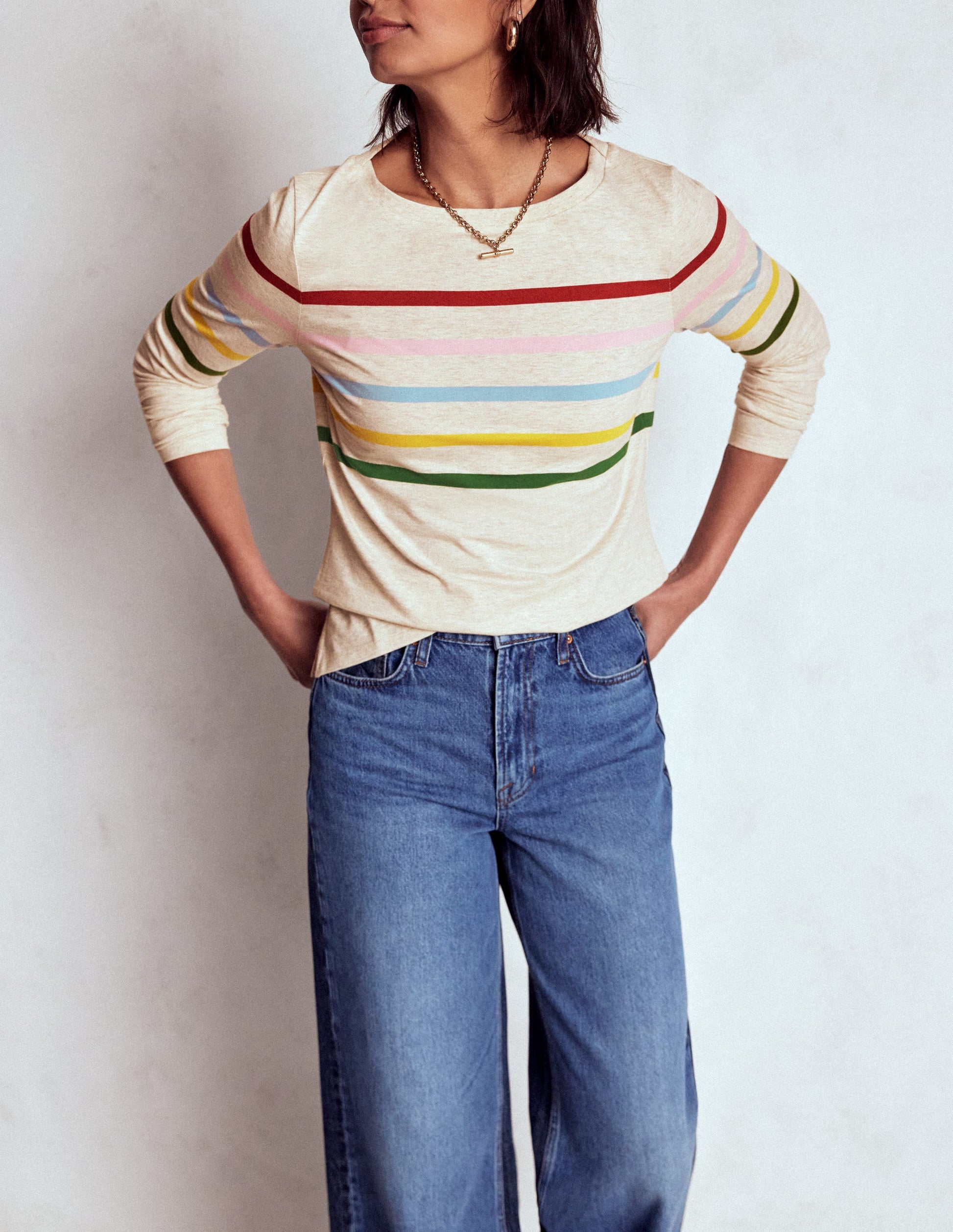 Olivia Long Sleeve Breton-Oatmeal Marl Placed Breton-4