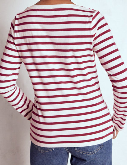Olivia Long Sleeve Breton-Deep Wisteria Stripe-3
