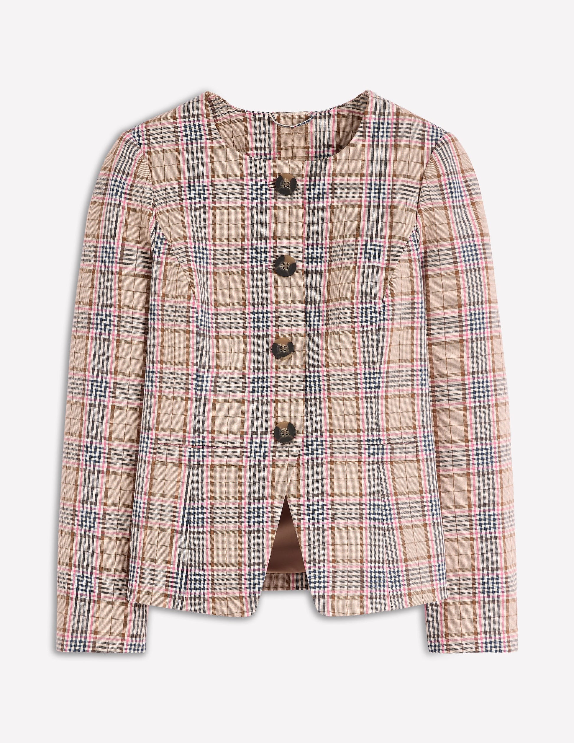 Hampstead Check Blazer-Brown, Pink & Navy  Check-7