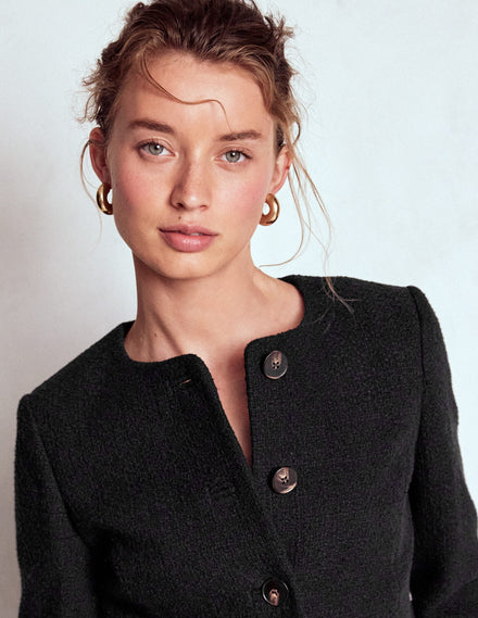 Hampsted Textured Blazer-Black